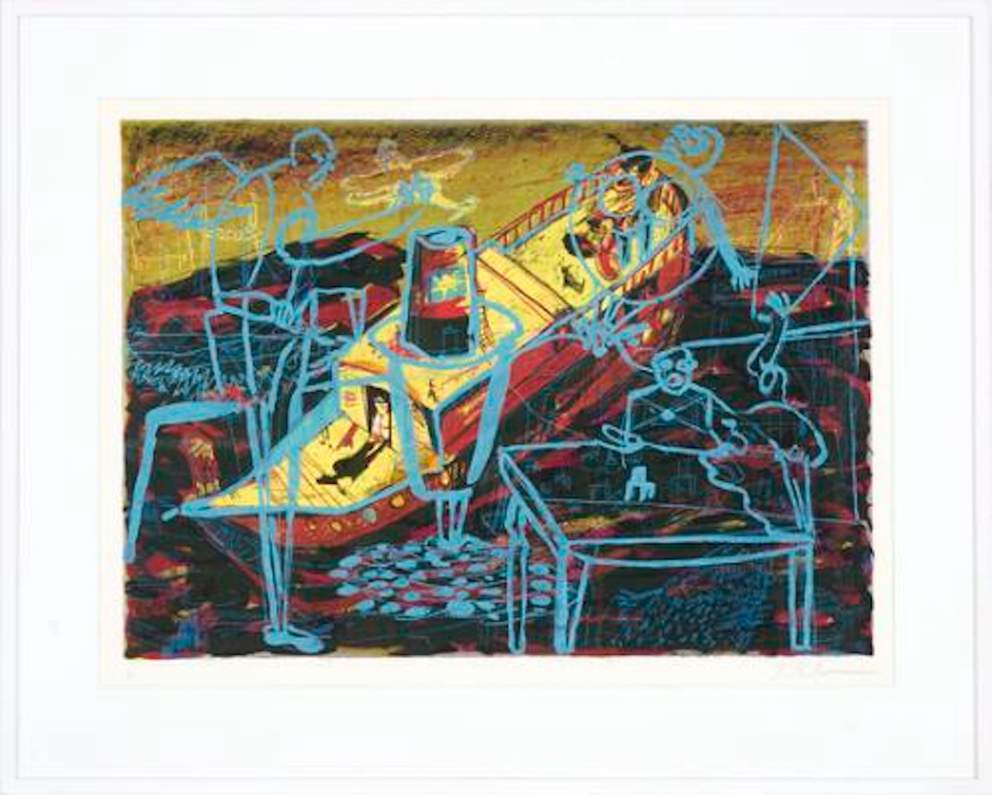 Jens Birkemose: Untitled. Signed J. Birkemose, II. Lithograph in colours.
