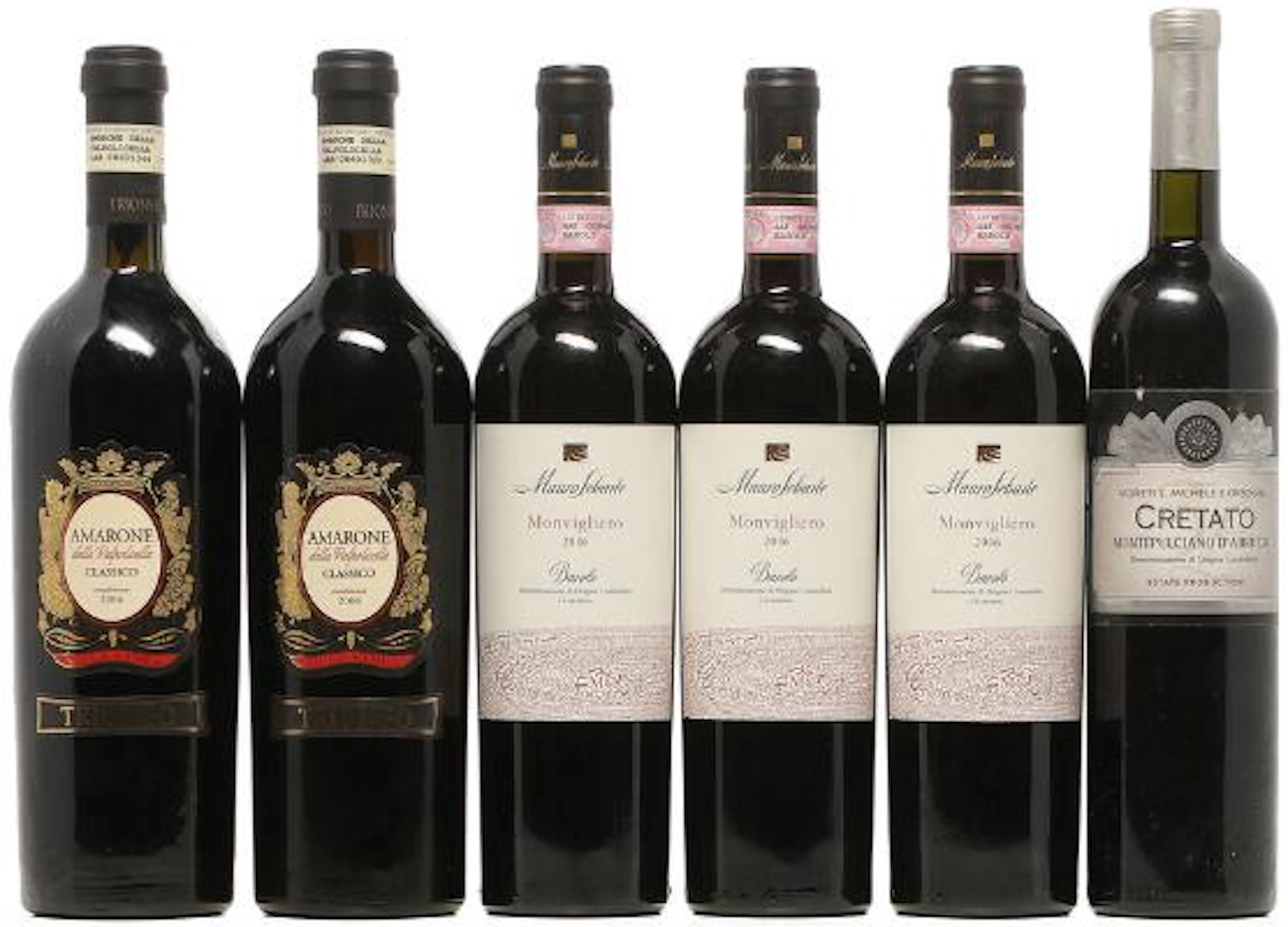 3 bts. Barolo "Monvigliero", Mauro Sebaste 2006 A (hf/in). etc. Total