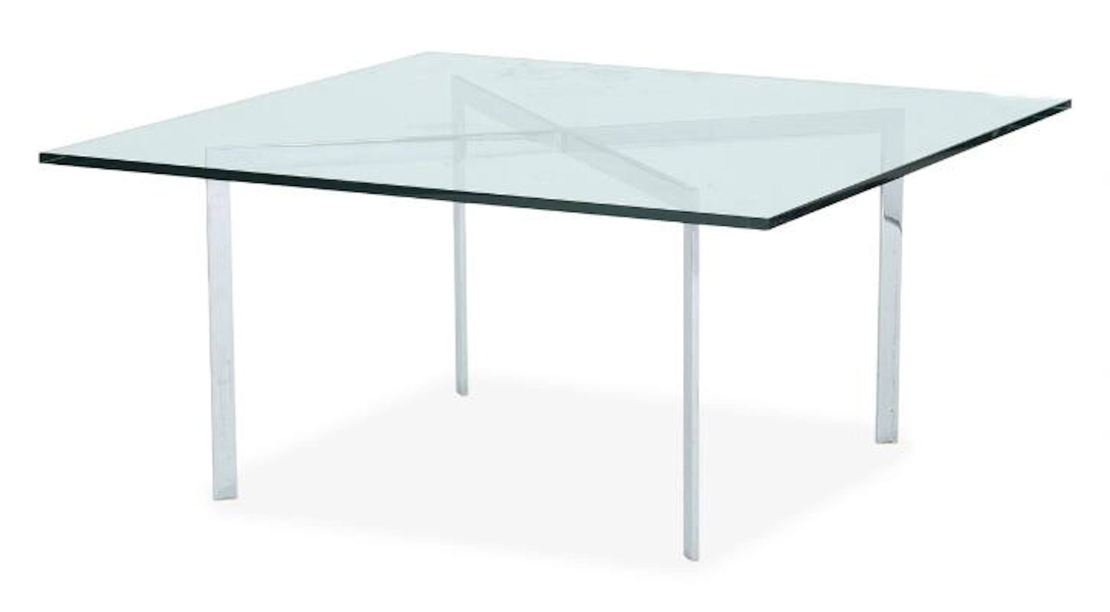 Ludwig Mies van der Rohe: "Barcelona". Quadratic coffee table with