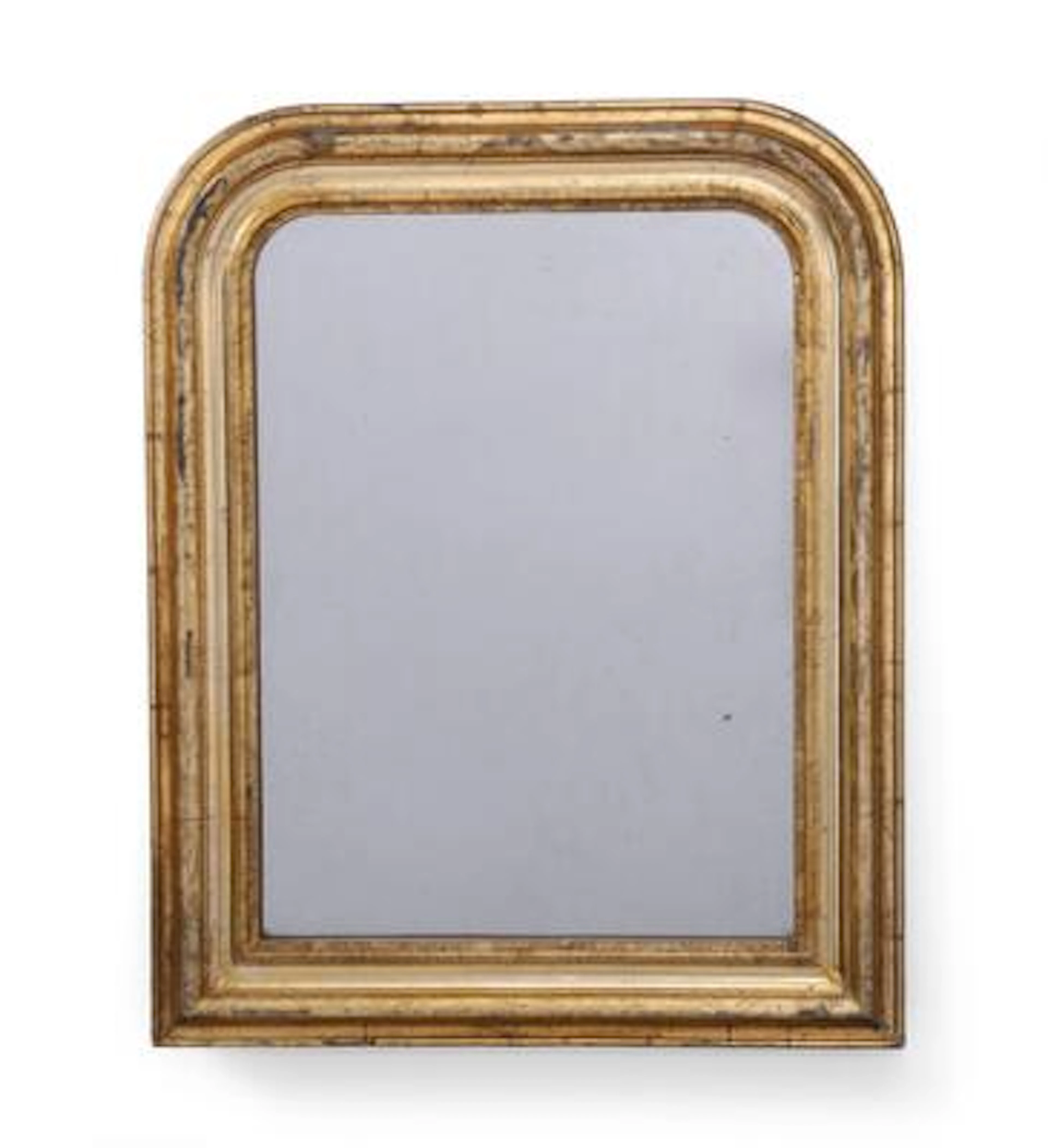 French Louis Philippe mirror in gilded wood frame. Mid-19th century.
