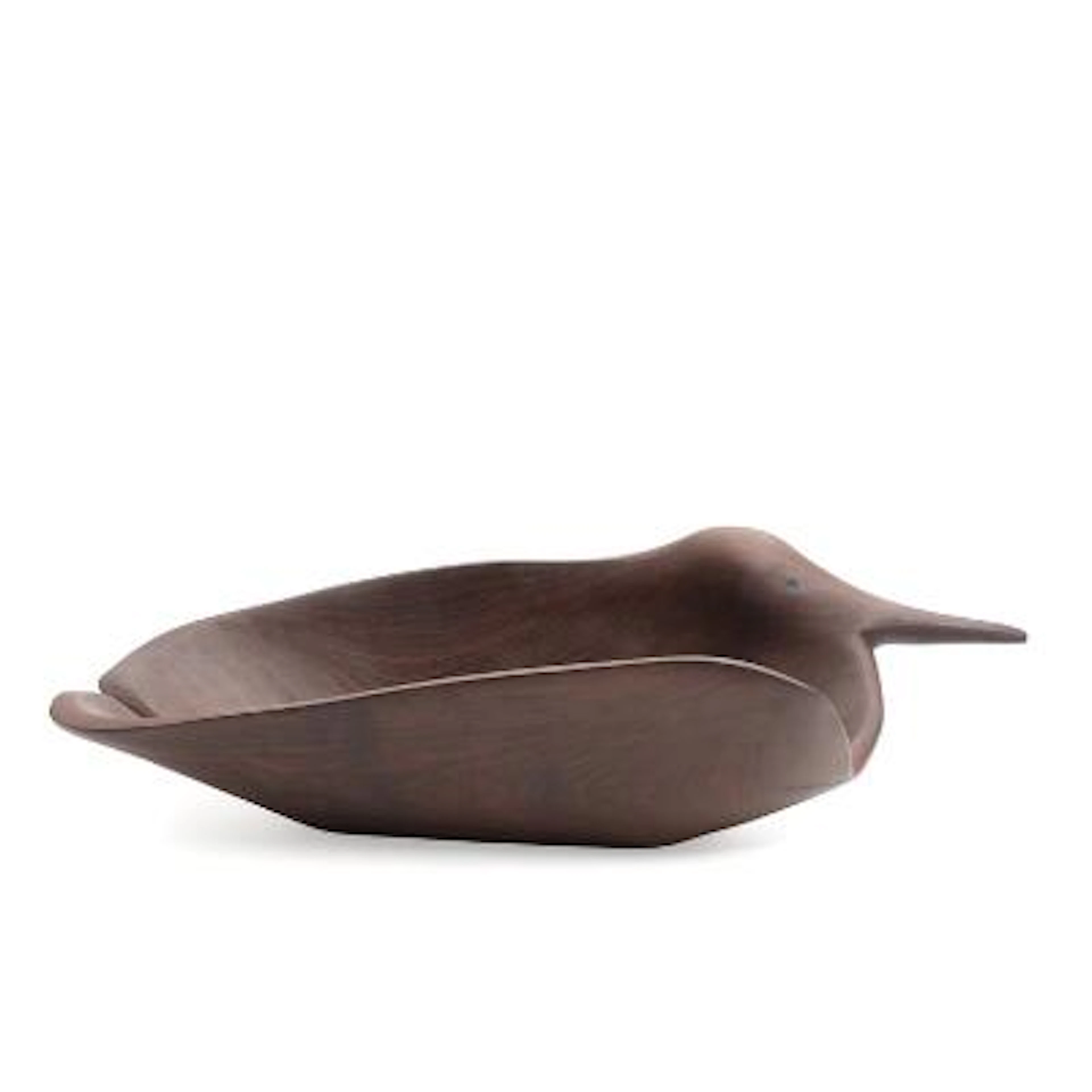 Danish design: Teak bowl of solid teak carved with a bird. 1960s–1970s.