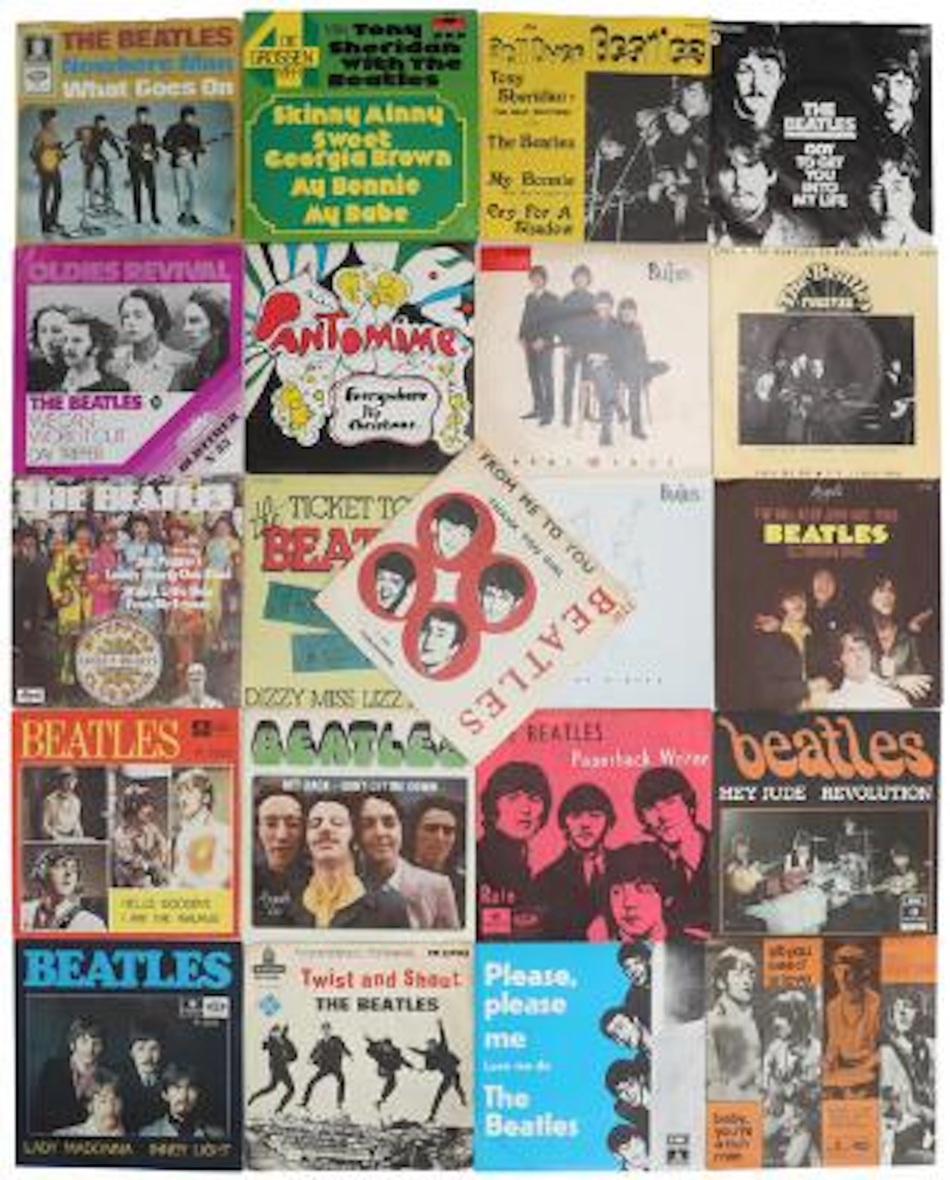 The Beatles: Singles. 1 x Norway. 2 x Sweden. 8 x Denmark. 7 x Germany.