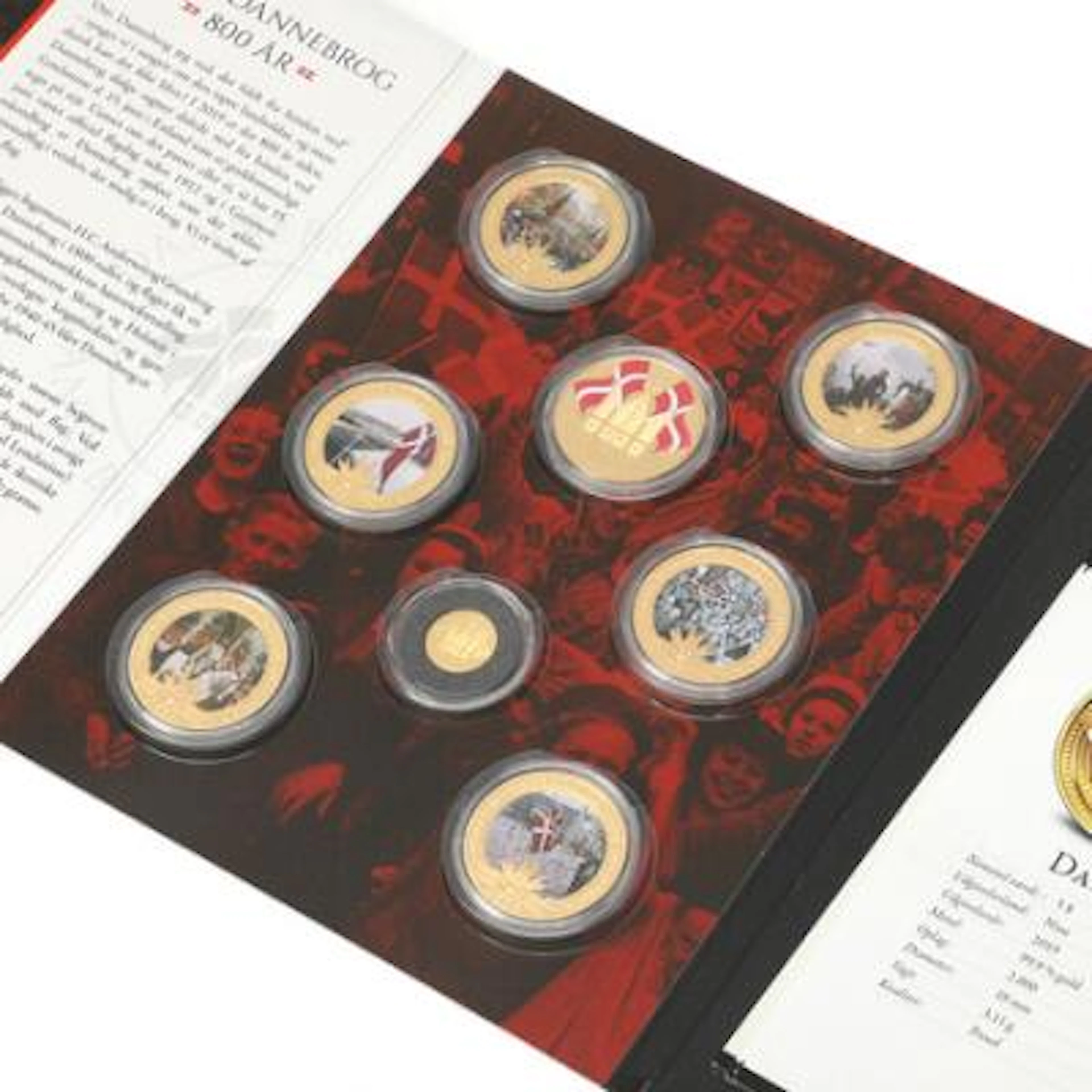 Set of medals from the series Our Dannebrog 800 Years, (7 medals in