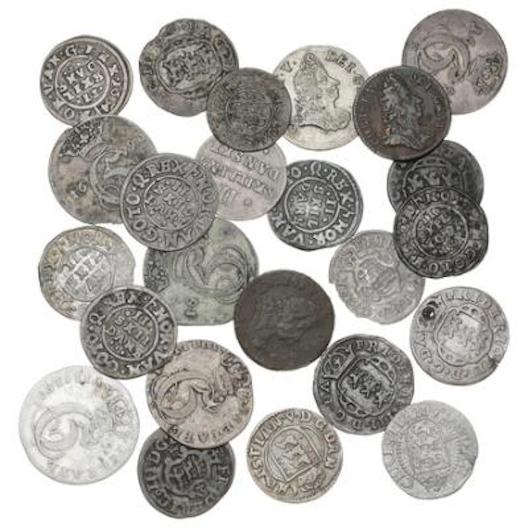 Frederik III-Christian V, collection of coins, in total 24 pcs – Bruun