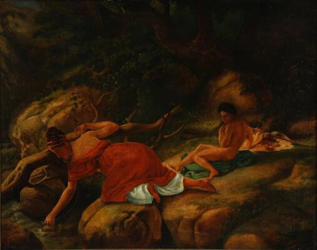 C. W. Eckersberg: "Hagar and Ishmael in exile". Unsigned. Oil on canvas.