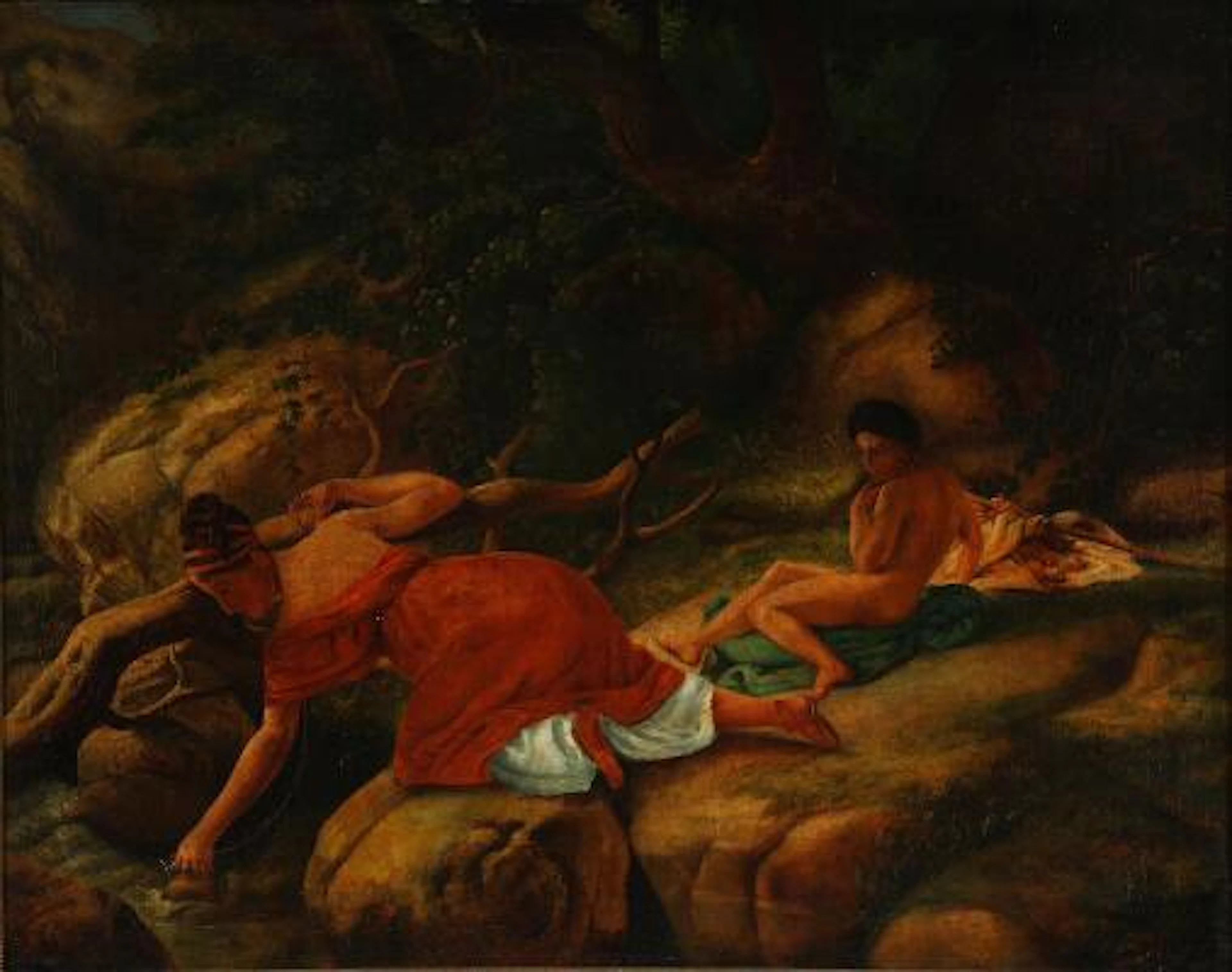 C. W. Eckersberg: "Hagar and Ishmael in exile". Unsigned. Oil on canvas.