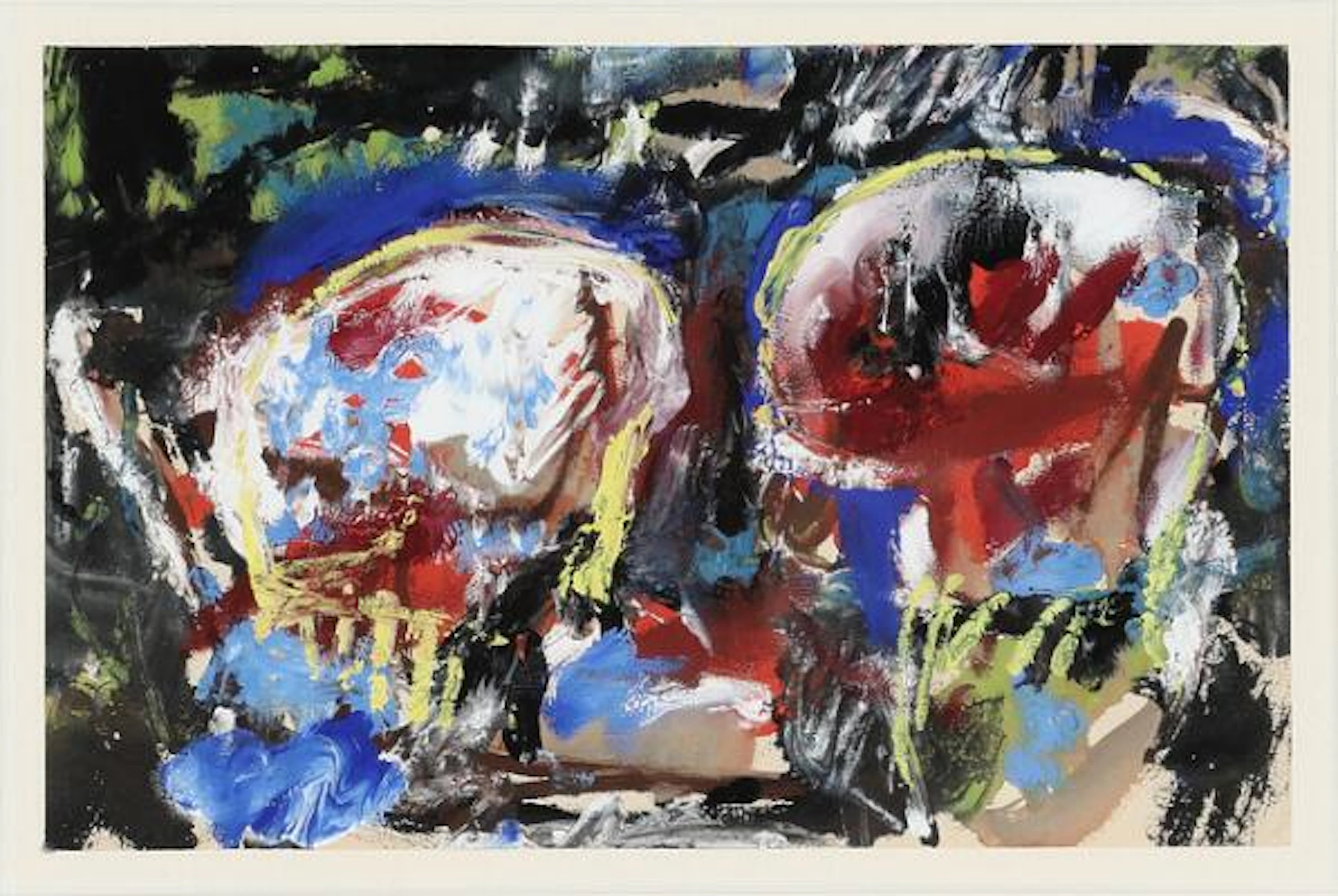 Mogens Balle: Composition, 1964. Inscriped on the reverse. Mixed media