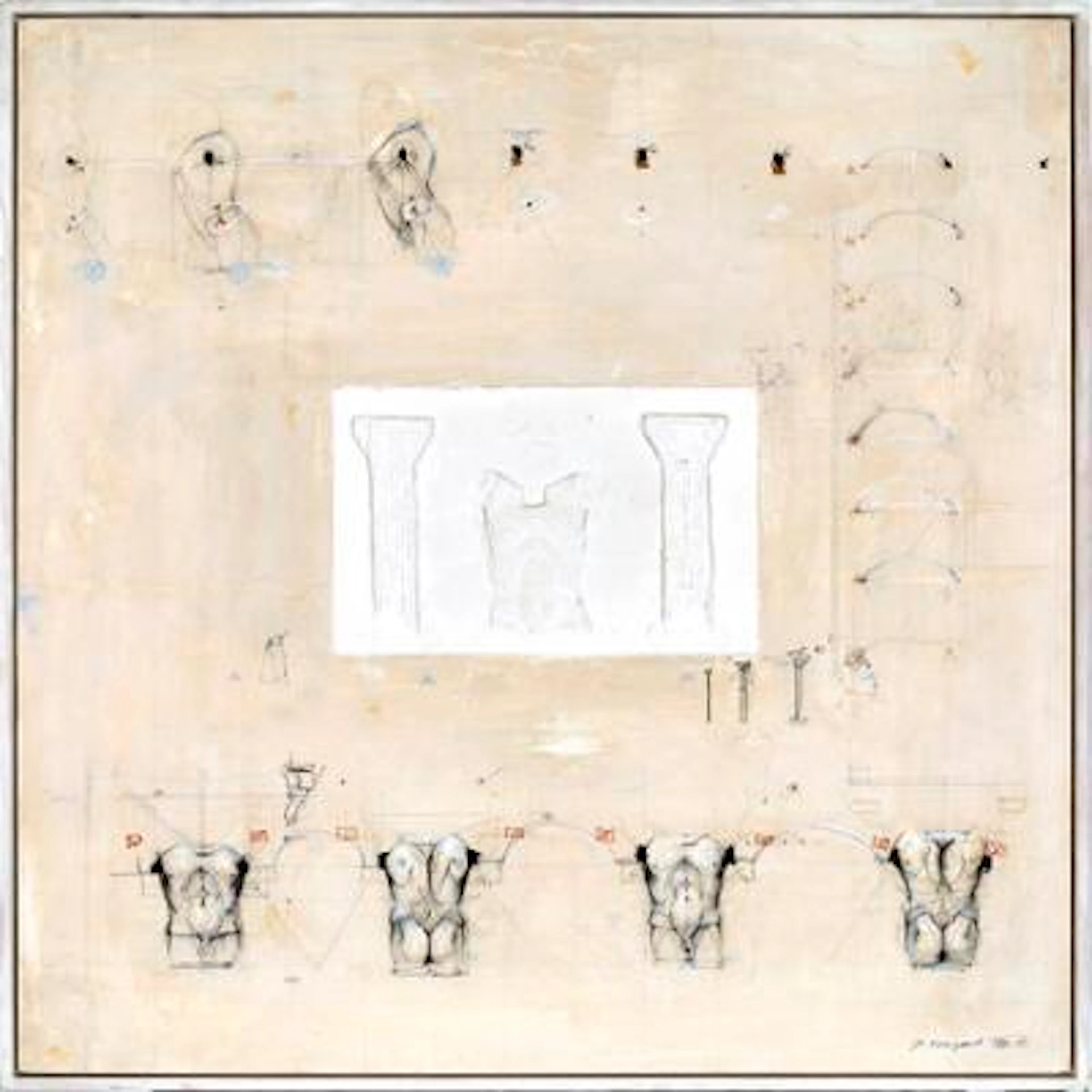 Jes Fomsgaard: "Anatomic Table, Human Body". Signed Jes Fomsgaard