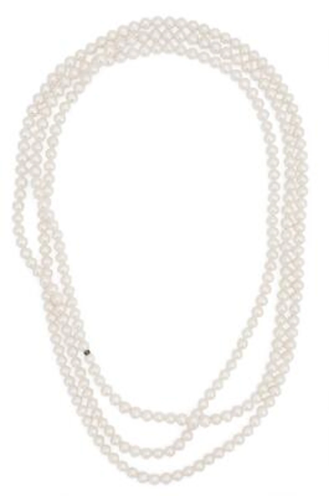 Tiffany & Co.: A long pearl necklace set with numerous cultured fresh