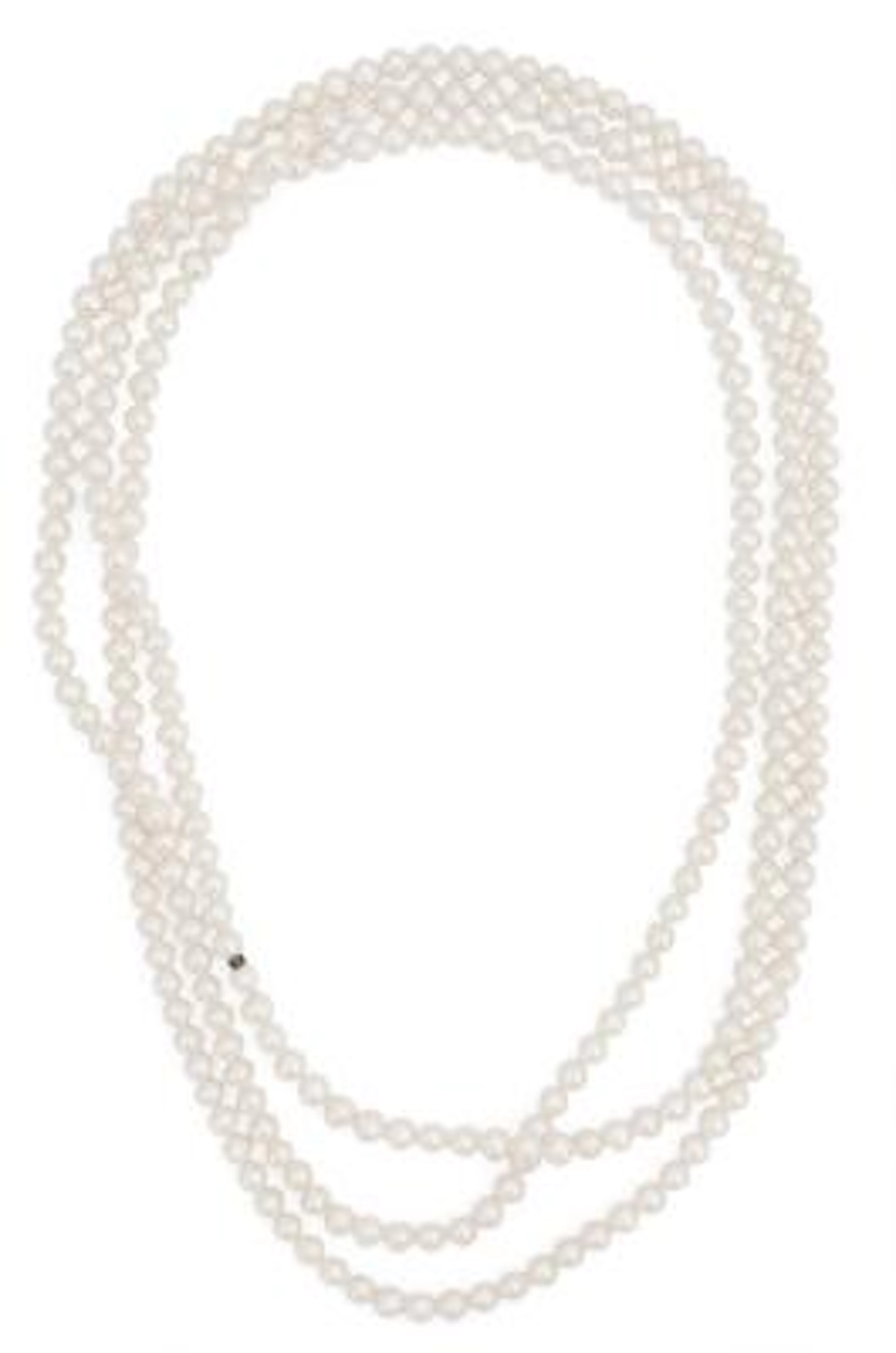 Tiffany & Co.: A long pearl necklace set with numerous cultured fresh