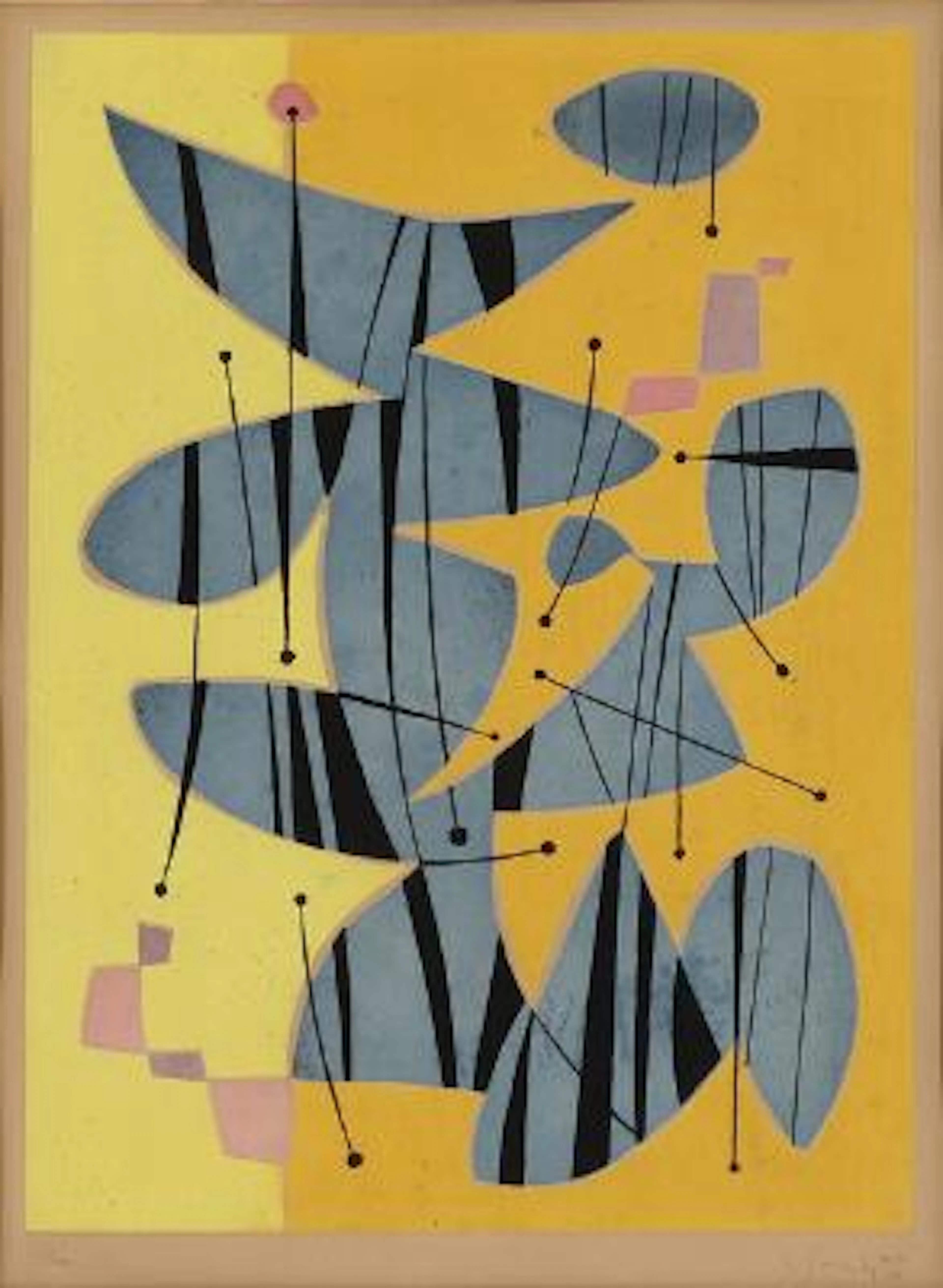 Gustave Singier: Untitled. Signed Singier 53, 11/100. Aquatint in