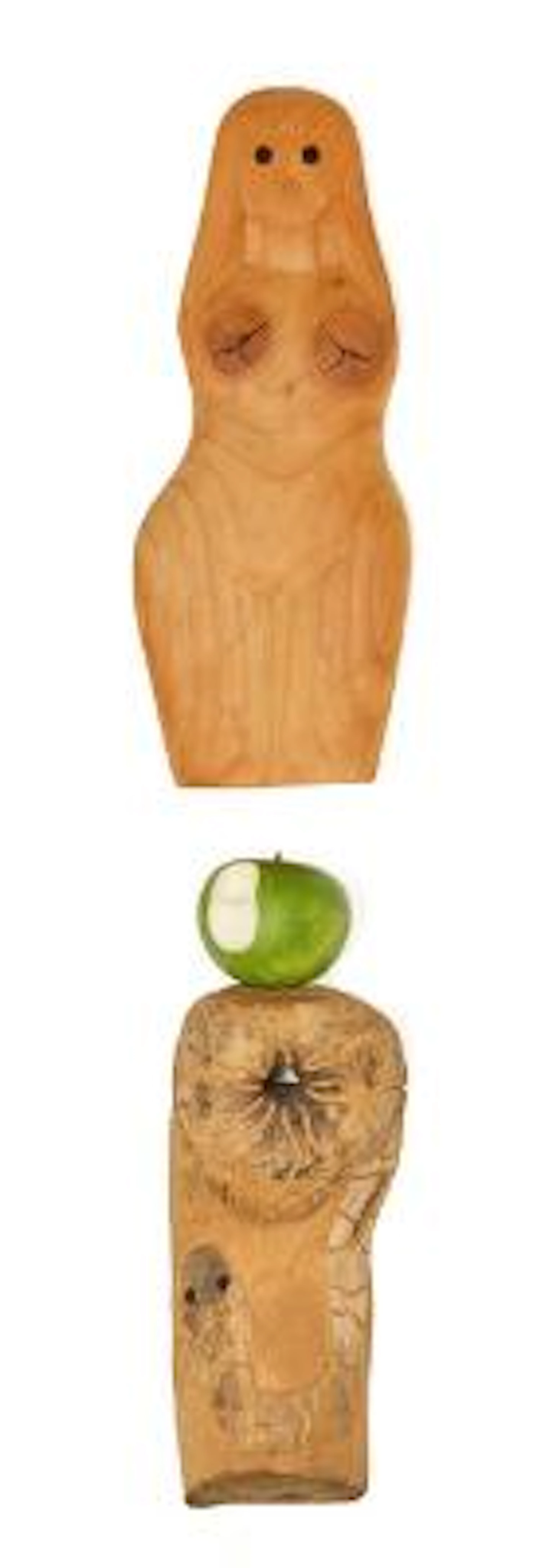 Jacob Hermann, a.o.: Patinated wooden figures in shape of a woman