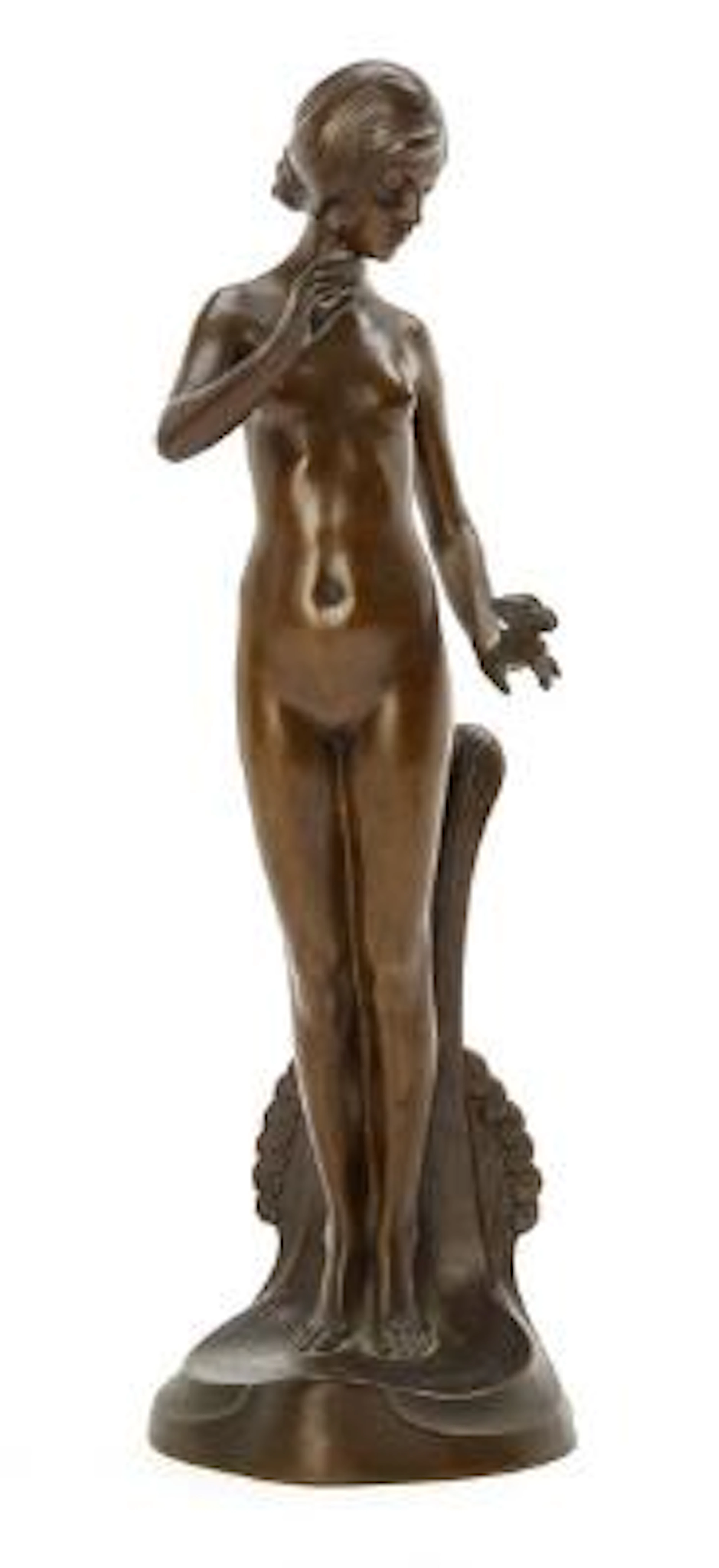 Jens Peter Dahl-Jensen: A Woman with a Butterfly. Signed Dahl Jensen