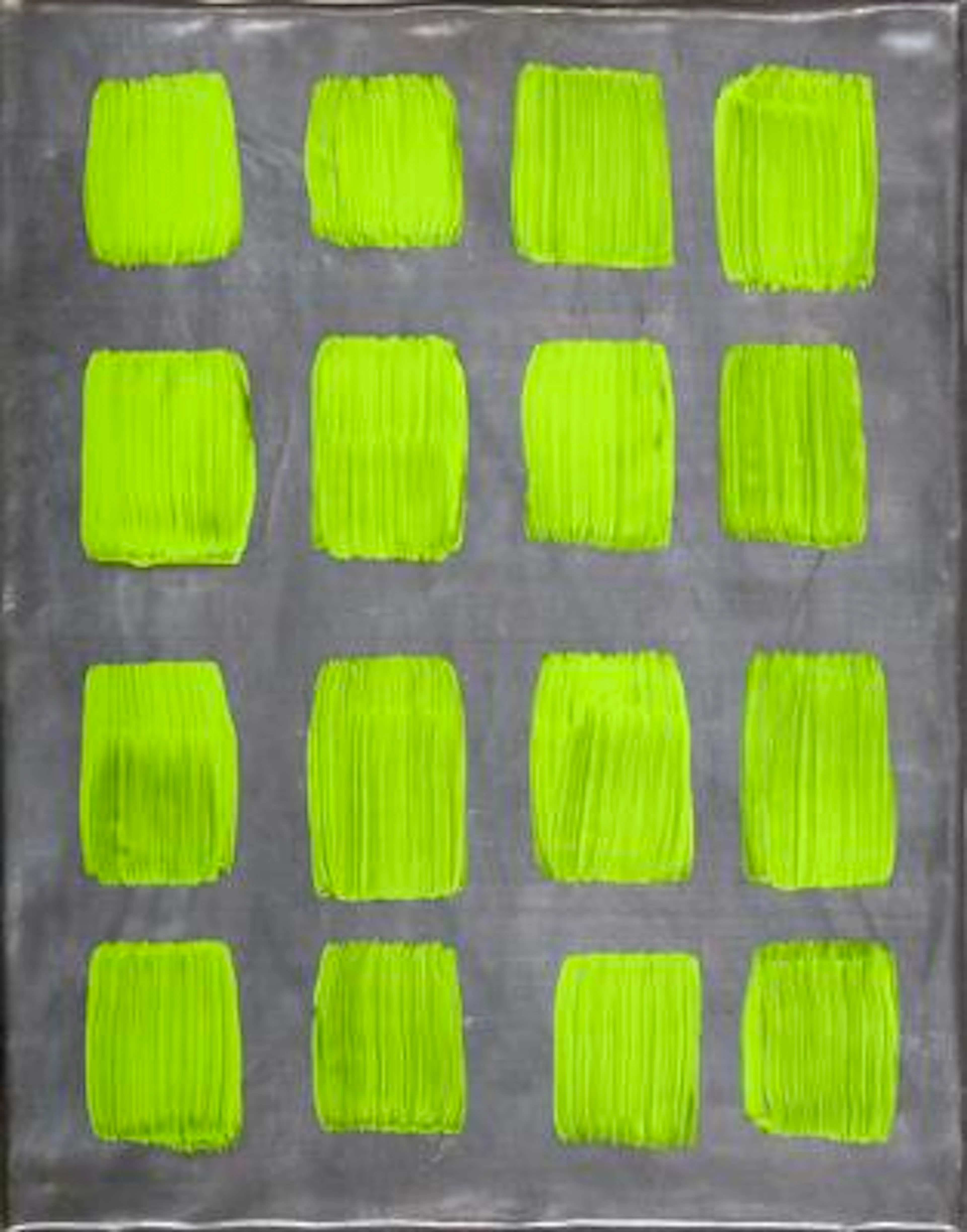 Anita Jørgensen: "16 grønne", 2010. Signed, titled and dated on the
