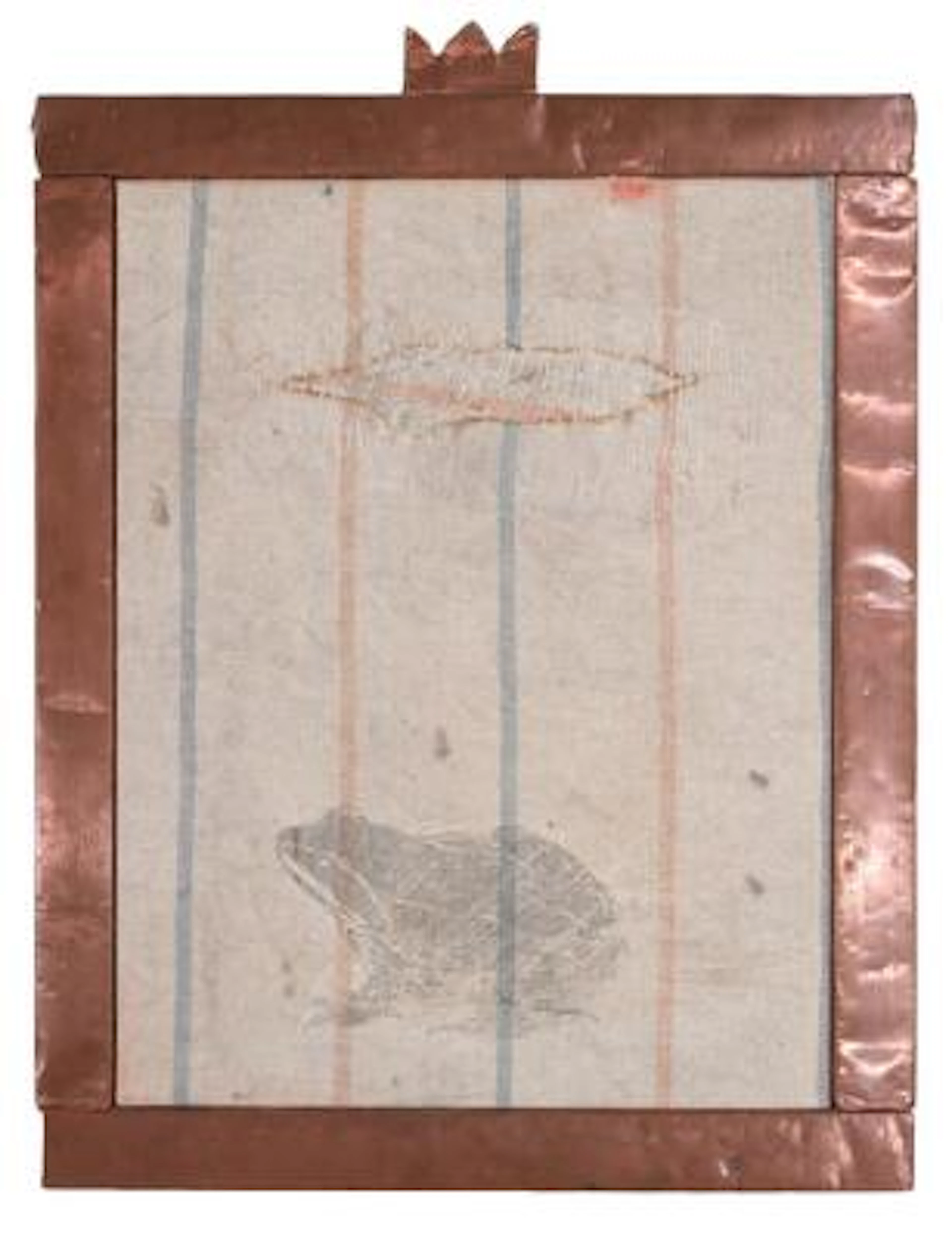 Karin Olesen: "Kiss the Frog", 1988. Unsigned. Mixed media. 82 x 62