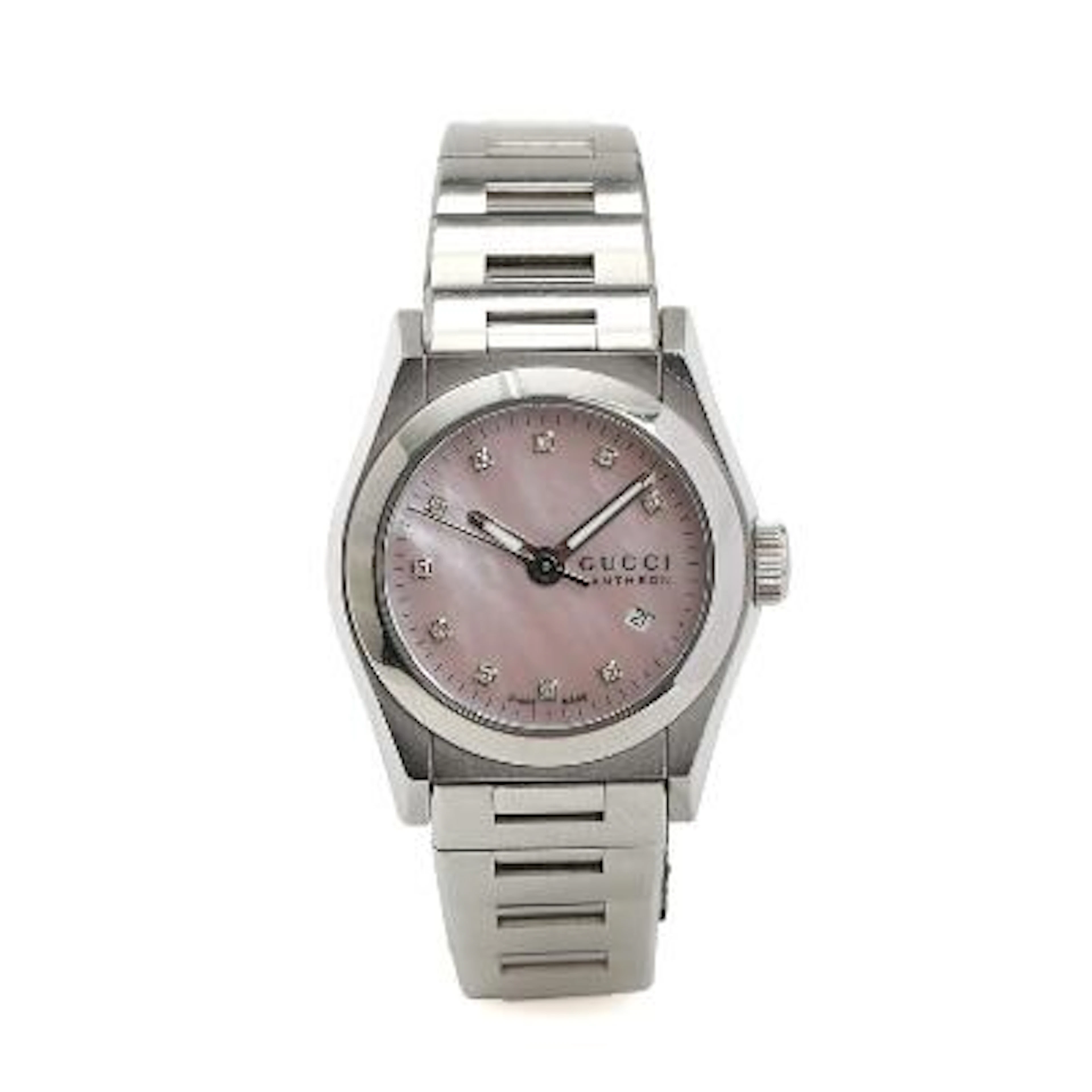 Gucci: Wristwatch of steel. Model Pantheon. Ref. 115.5. Quartz. –