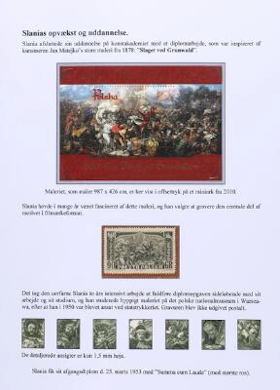 Thematic. Slania. Very fine exhibition collection "The Master Engraver