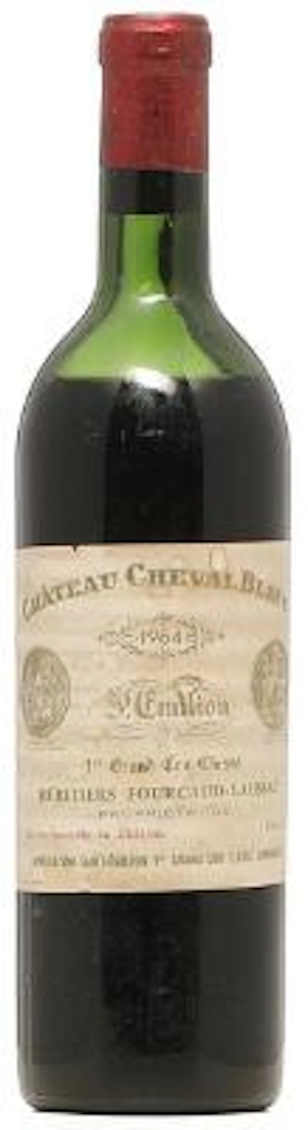 1 bt. Château Cheval Blanc, 1. Grand Cru Classé A 1964 C (ms). – Bruun