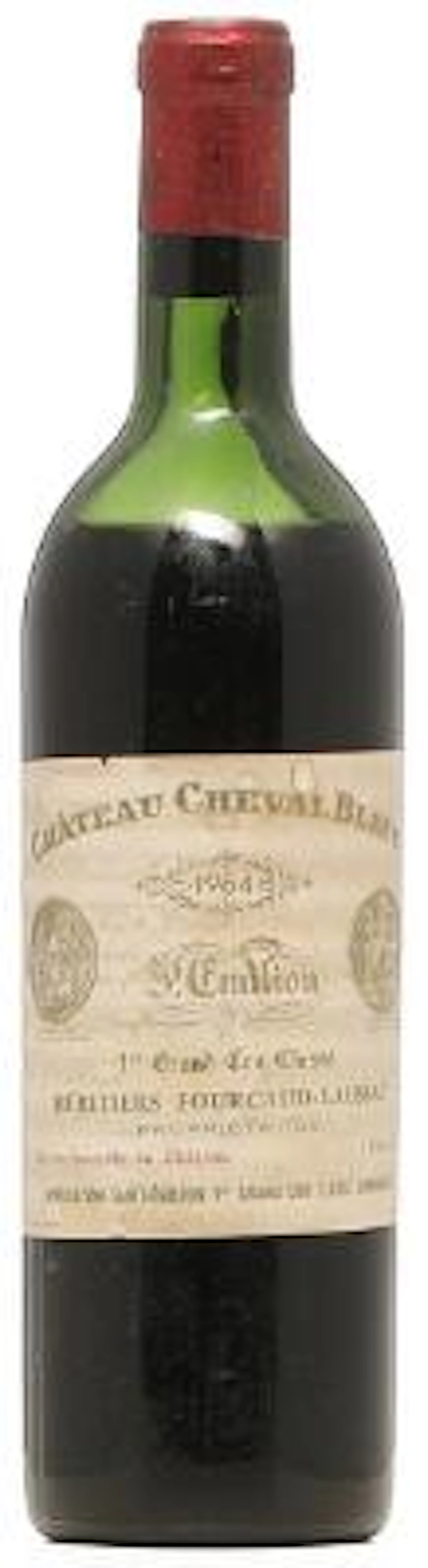 1 bt. Château Cheval Blanc, 1. Grand Cru Classé A 1964 C (ms). – Bruun