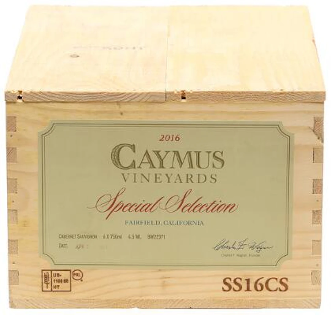 6 bts. Caymus Vineyards "Special Selection", Napa Valley 2016 A (hf/in).