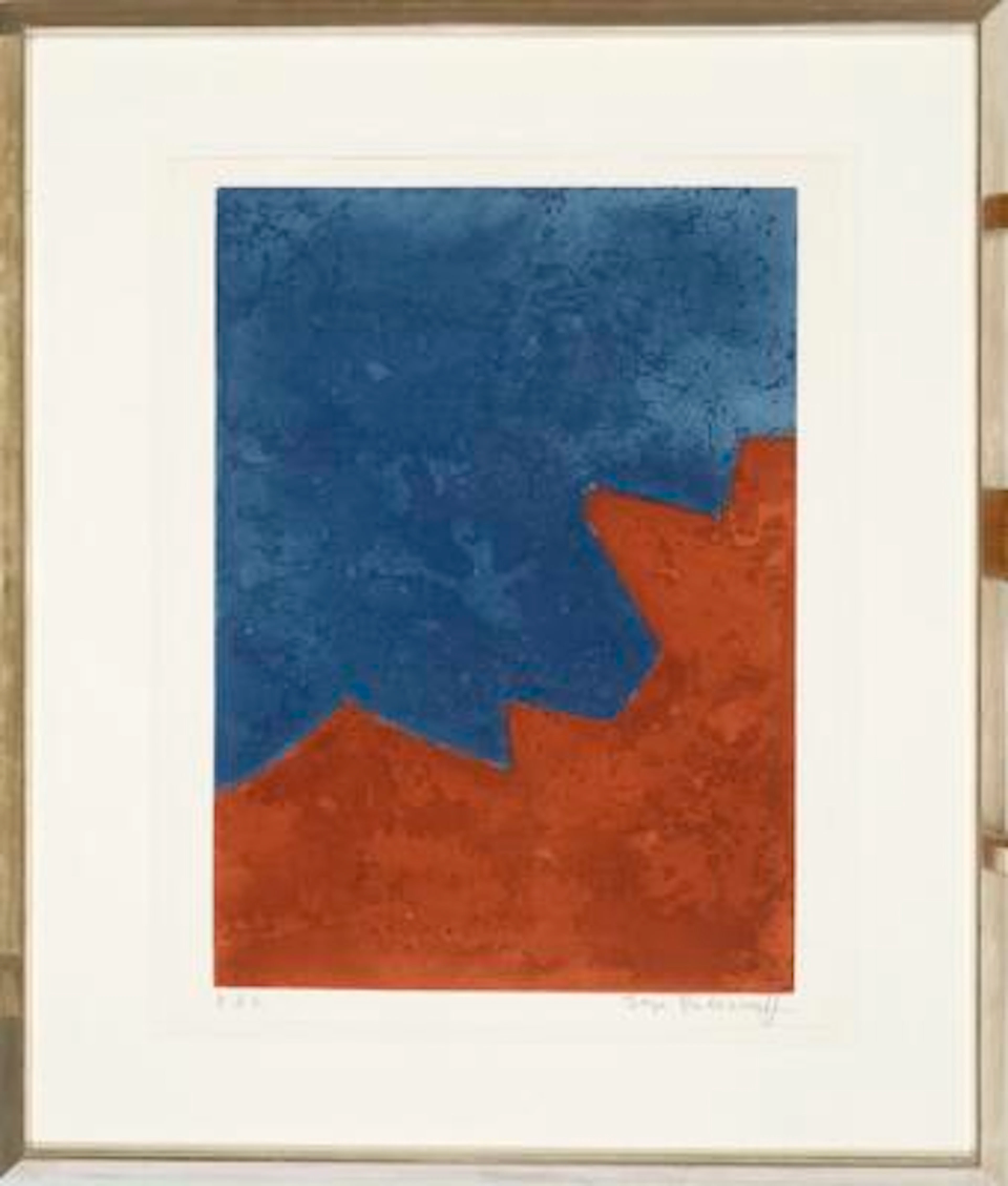 Serge Poliakoff: "Composition rouge et bleue", 1967. Signed Serge