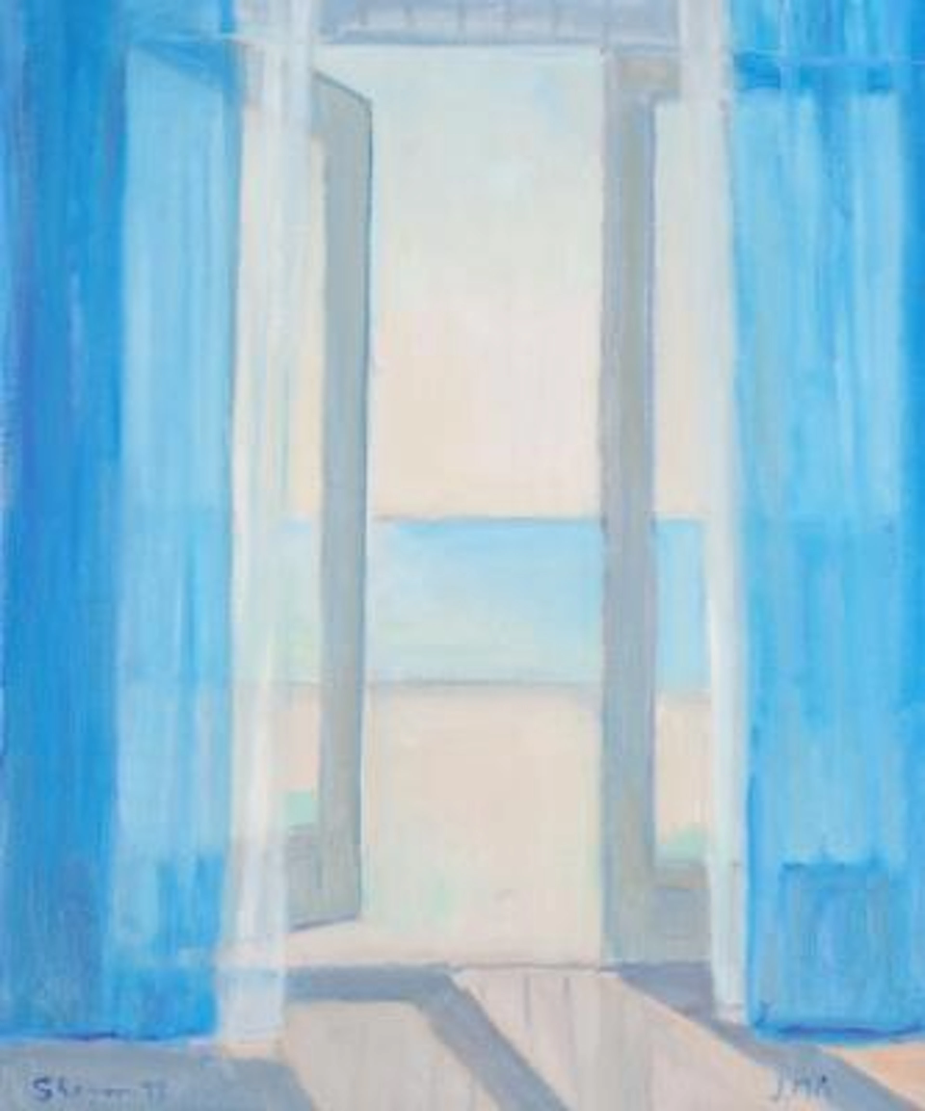 Johannes Meyer Andersen: "Udsigt til hav". Signed J. MA, Skagen 93.