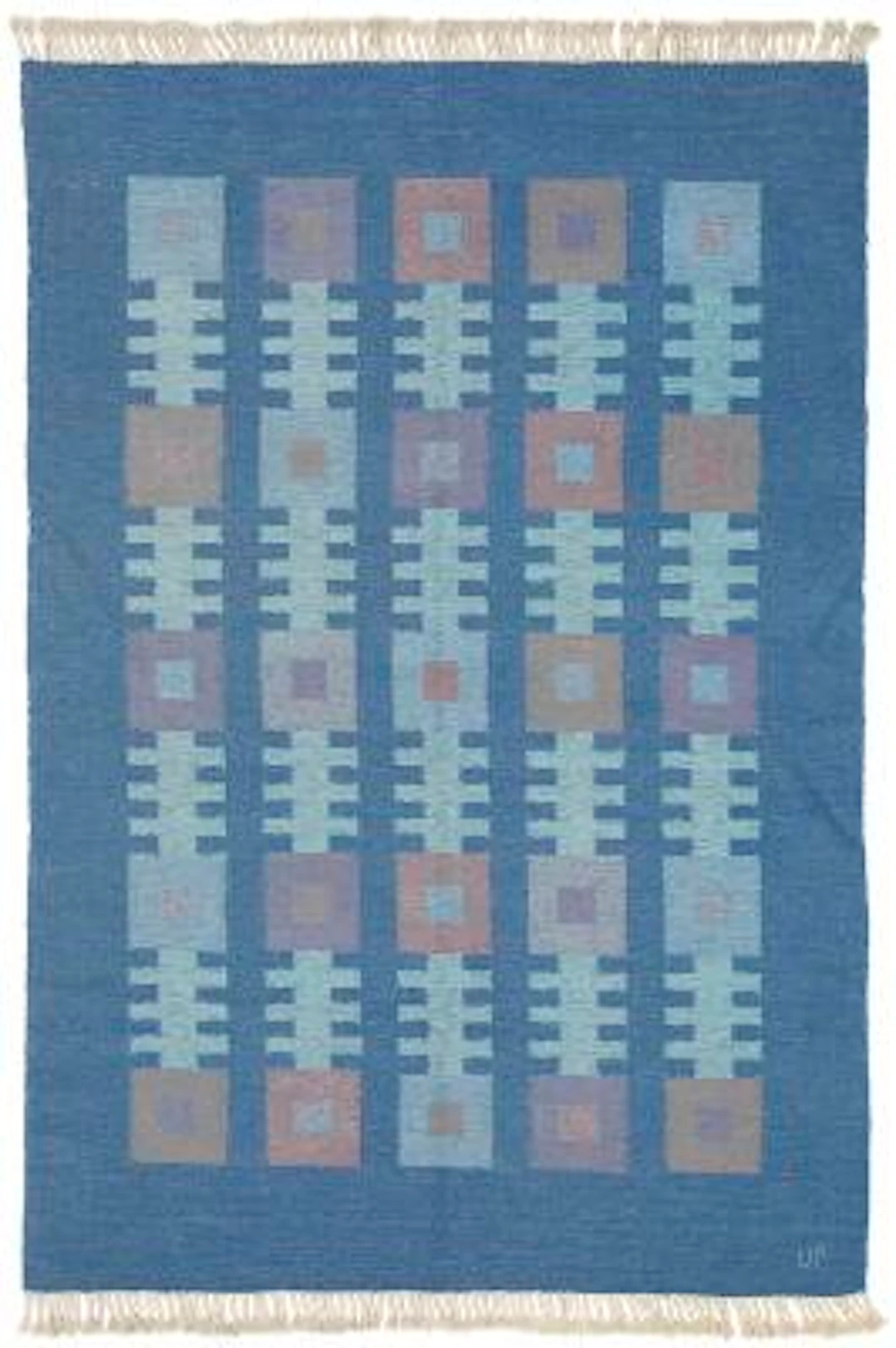 Ulla Parkdal: Handwoven wool carpet in “rölakan” flatweave technique.