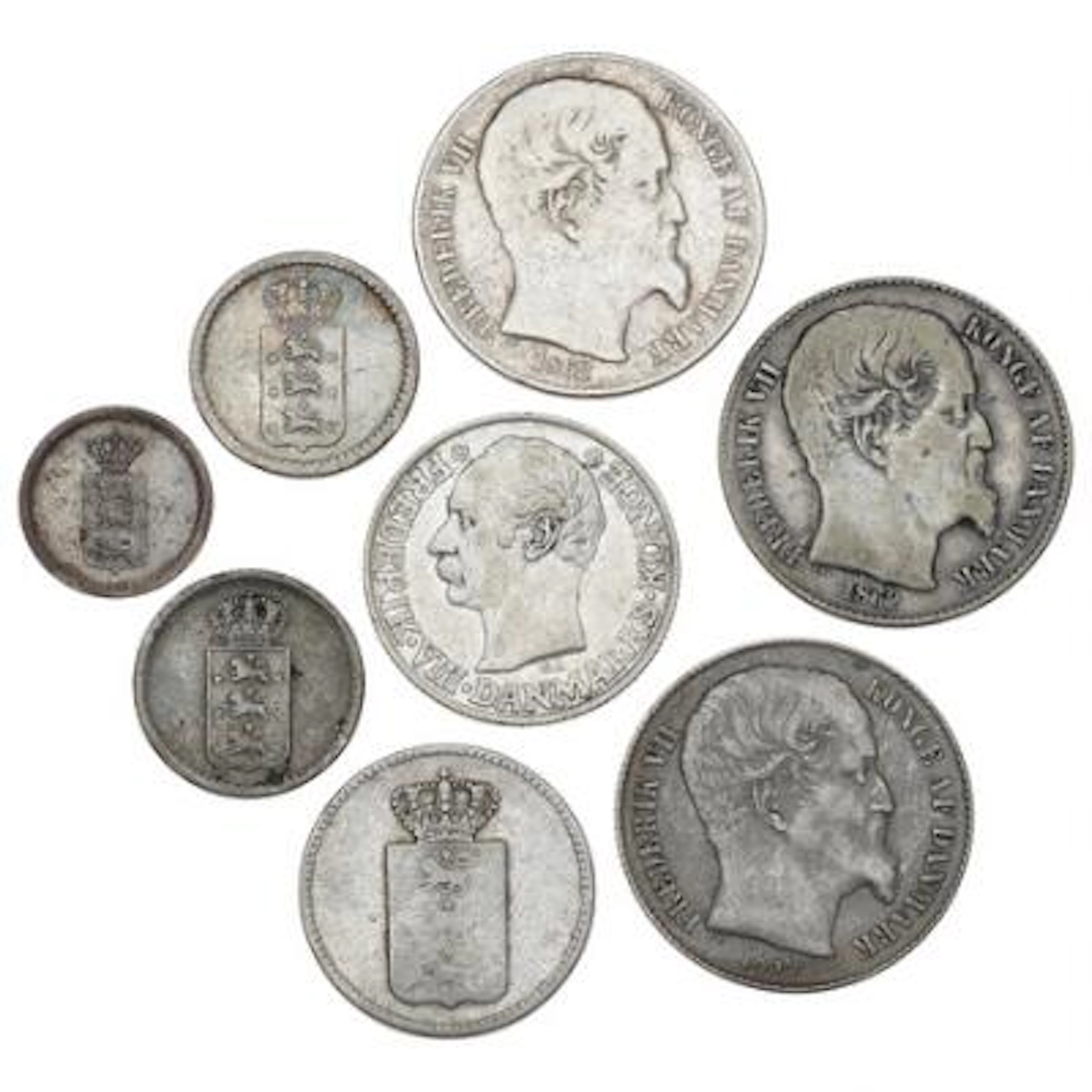 Danish West Indies, collection of coins, in total 21 pcs – Bruun Rasmussen