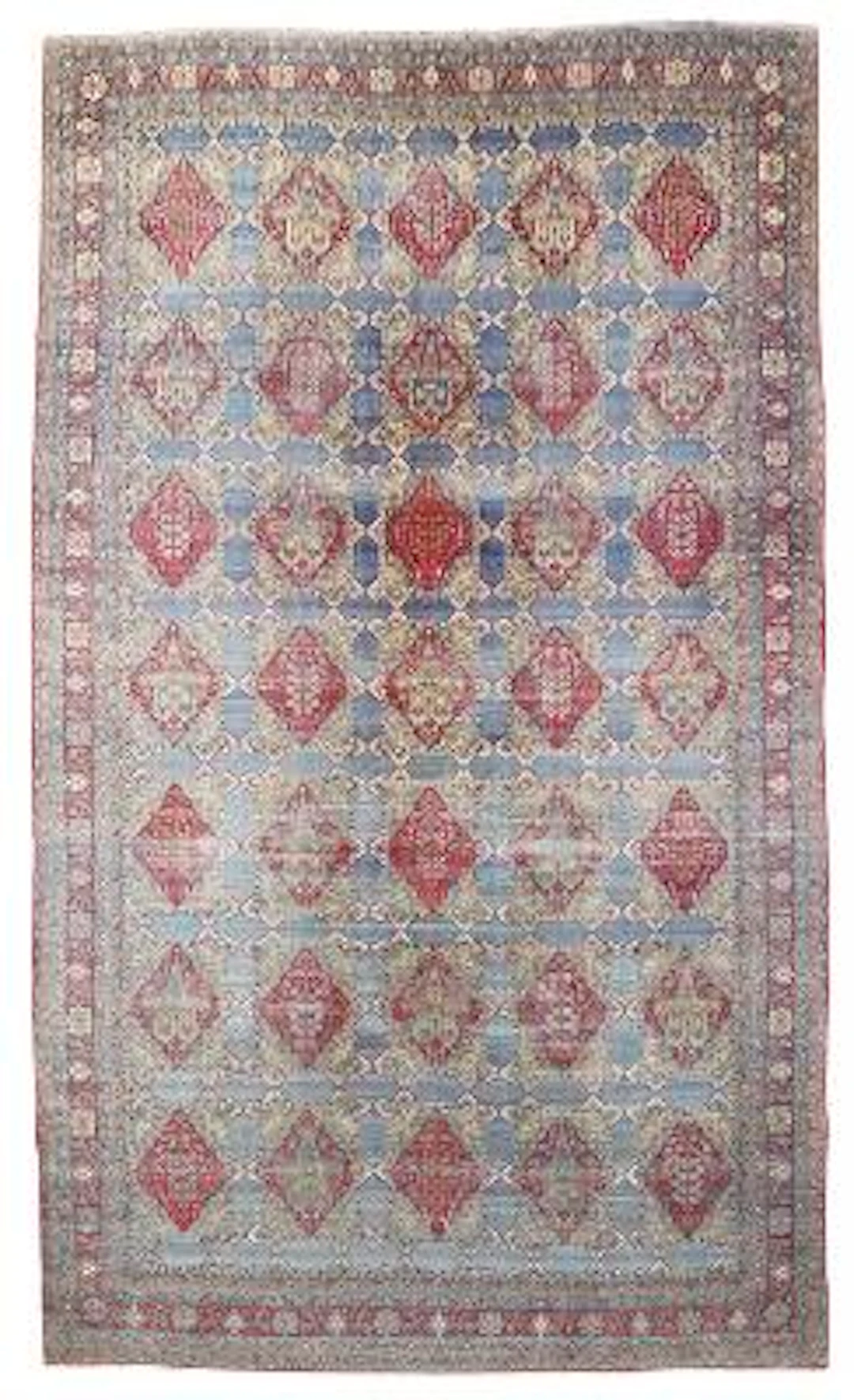 An antique signed Kirman palace carpet, Persia. An outstanding all