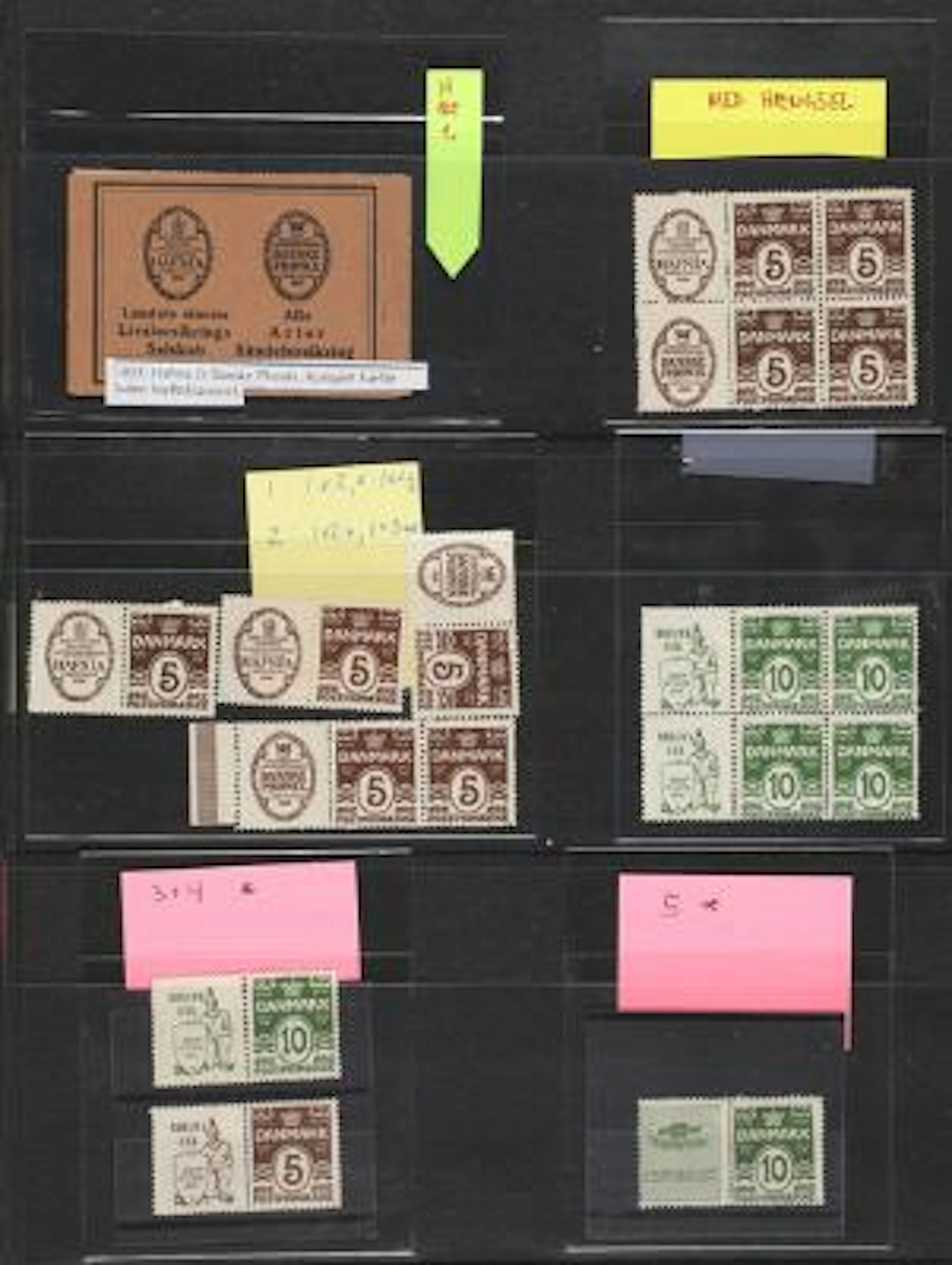 Denmark. Advertising stamps. Fantastic collection with pairs, booklet