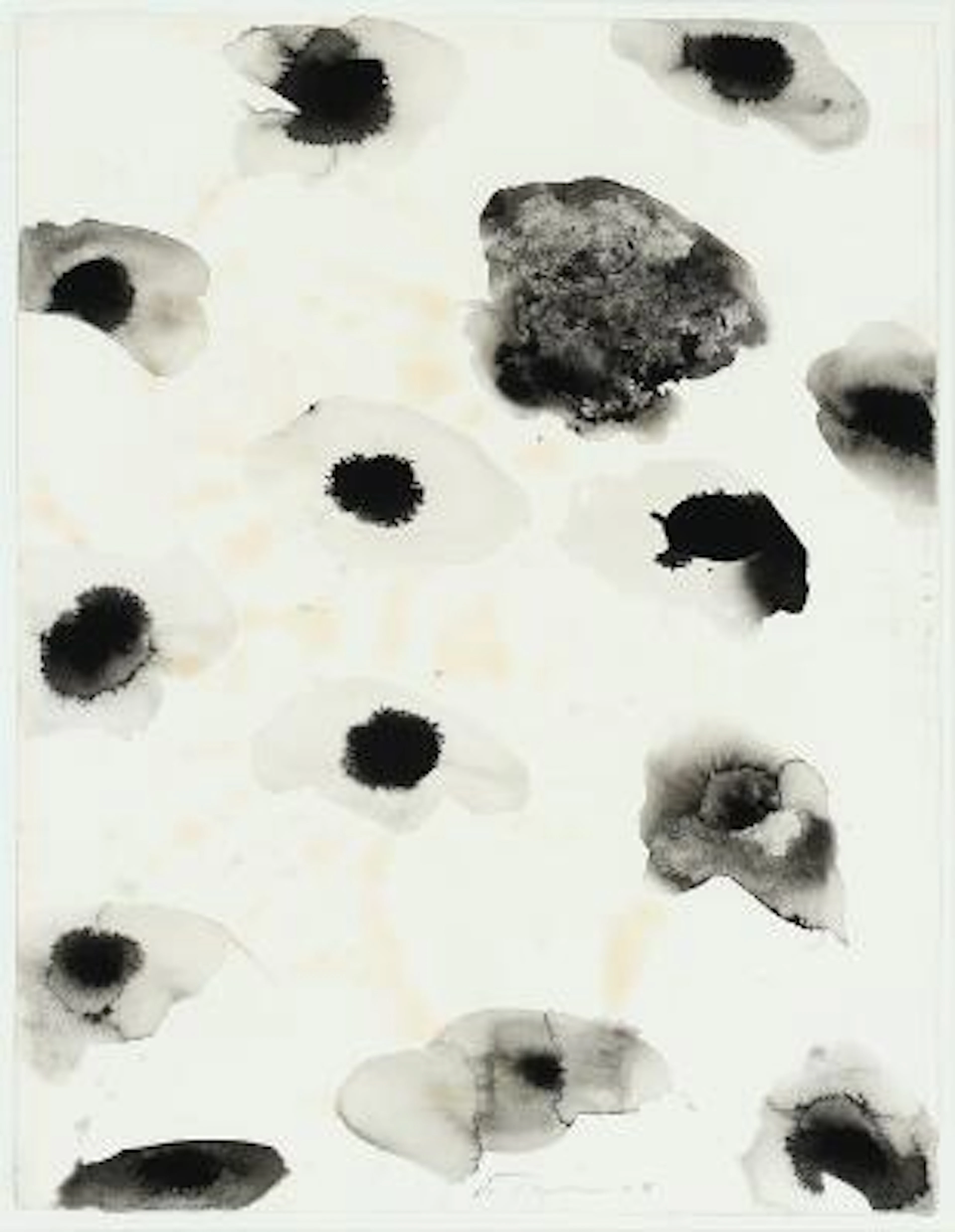 Vibeke Tøjner: Untitled. Signed V.Tøjner 08. Watercolour on paper.
