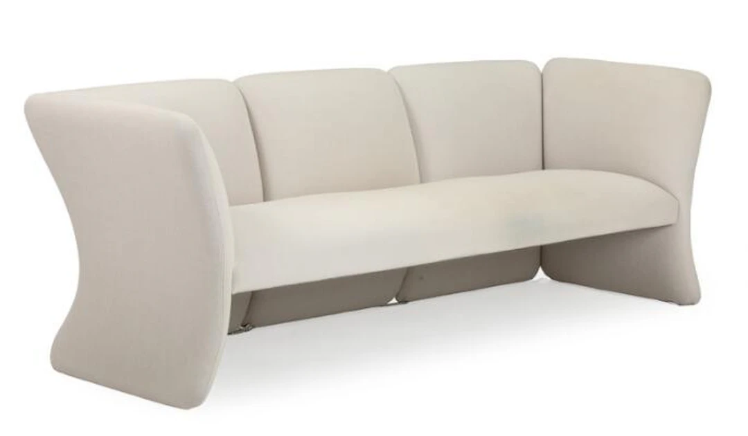 Nanna Ditzel: "Mondial". Three seater sofa upholstered with light