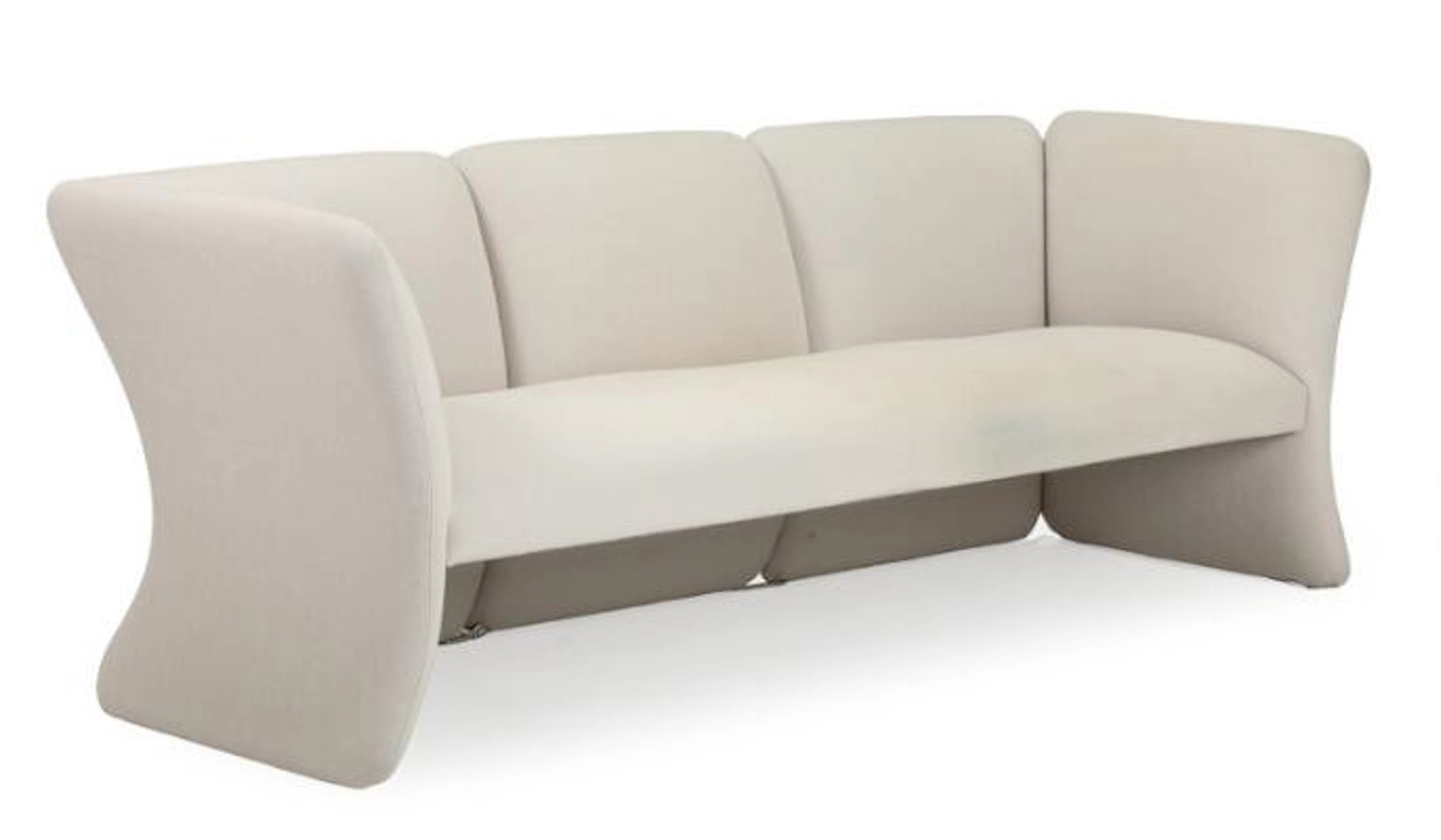 Nanna Ditzel: "Mondial". Three seater sofa upholstered with light