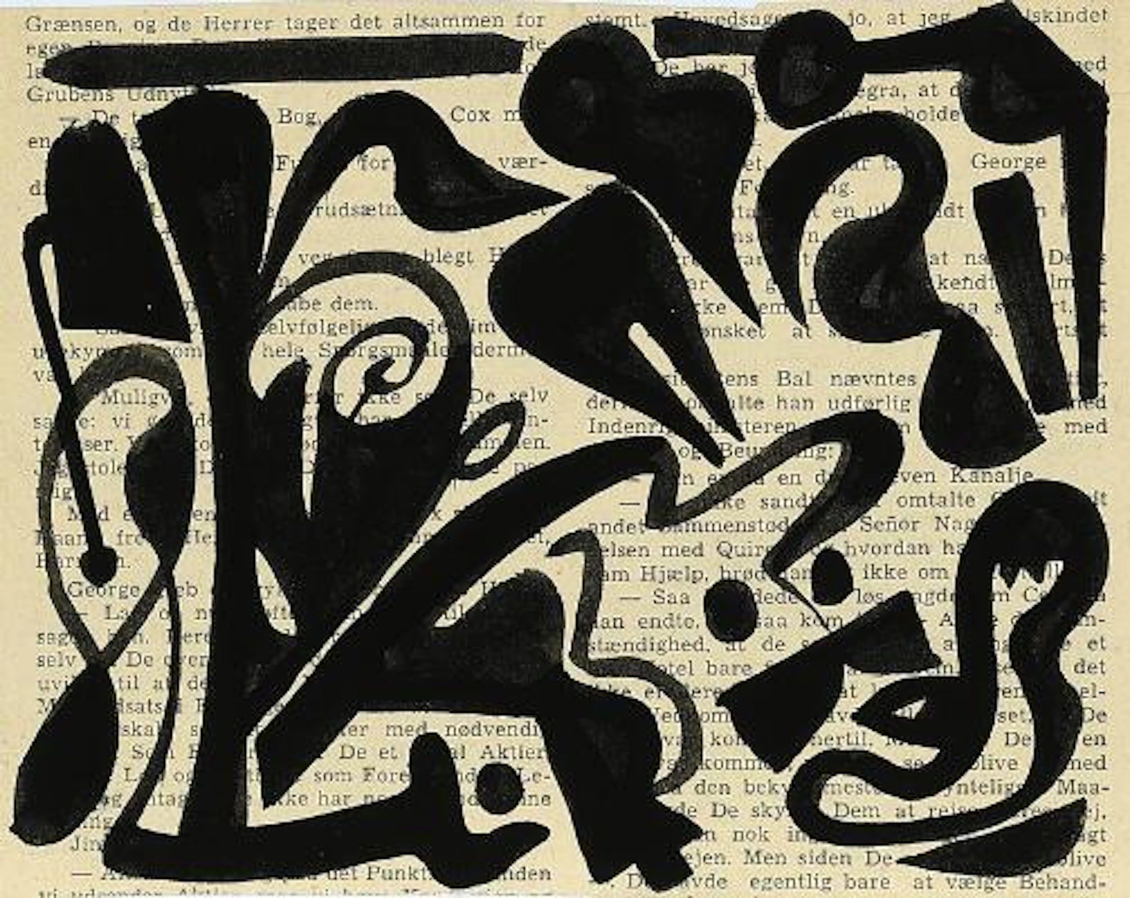 Eugène de Sala: Six compositions. Two signed. Oil pastel on paper.