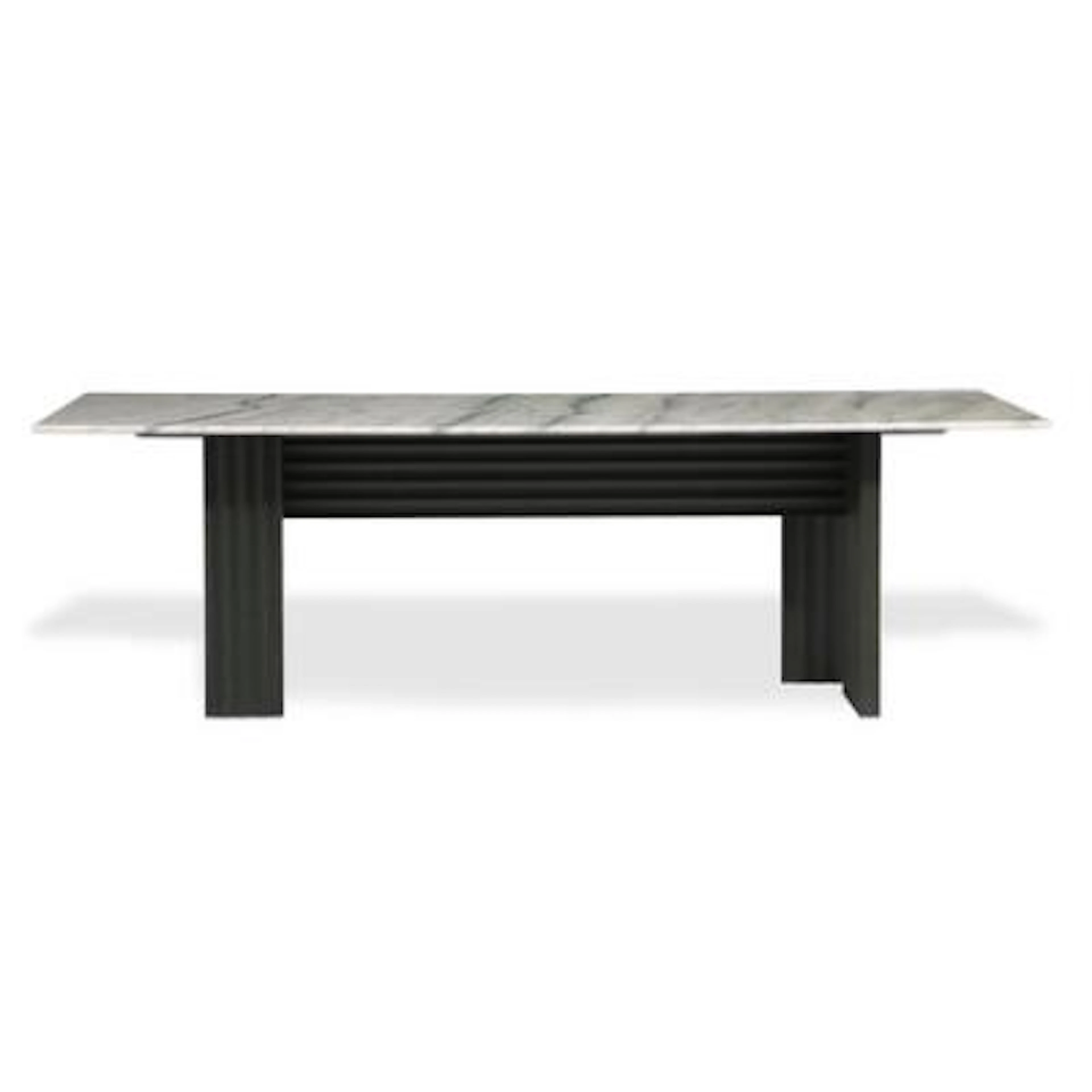 Patricia Urquiola: Rows dining table, marble top. Designed in 2023.