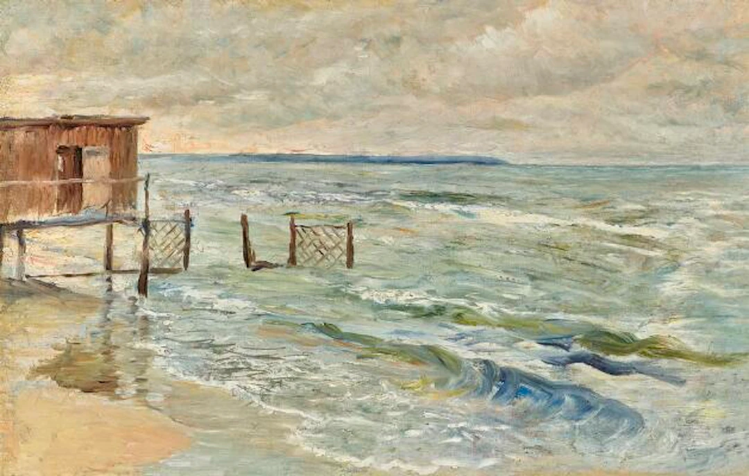 Bertha Wegmann: Costal scene from Hornbæk, North Zealand. C. 1890.