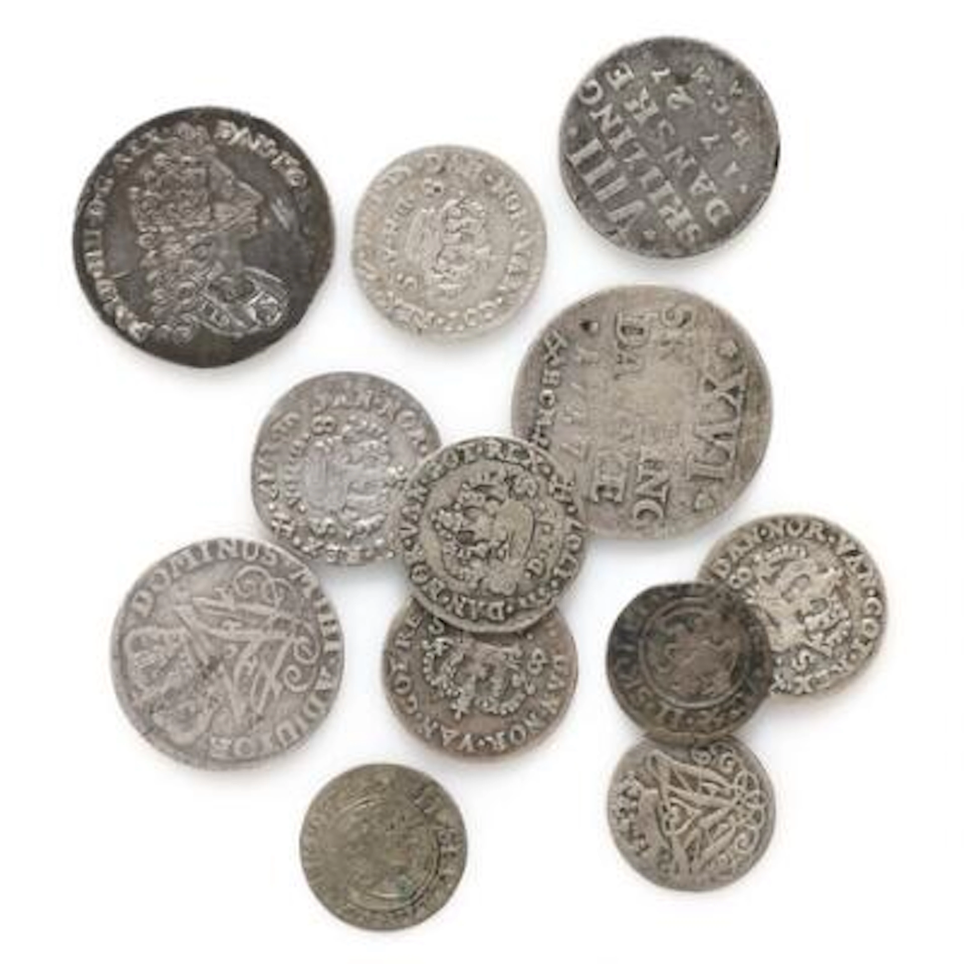 Norway, Frederik IV, collection of coins, in total 12 pcs – Bruun