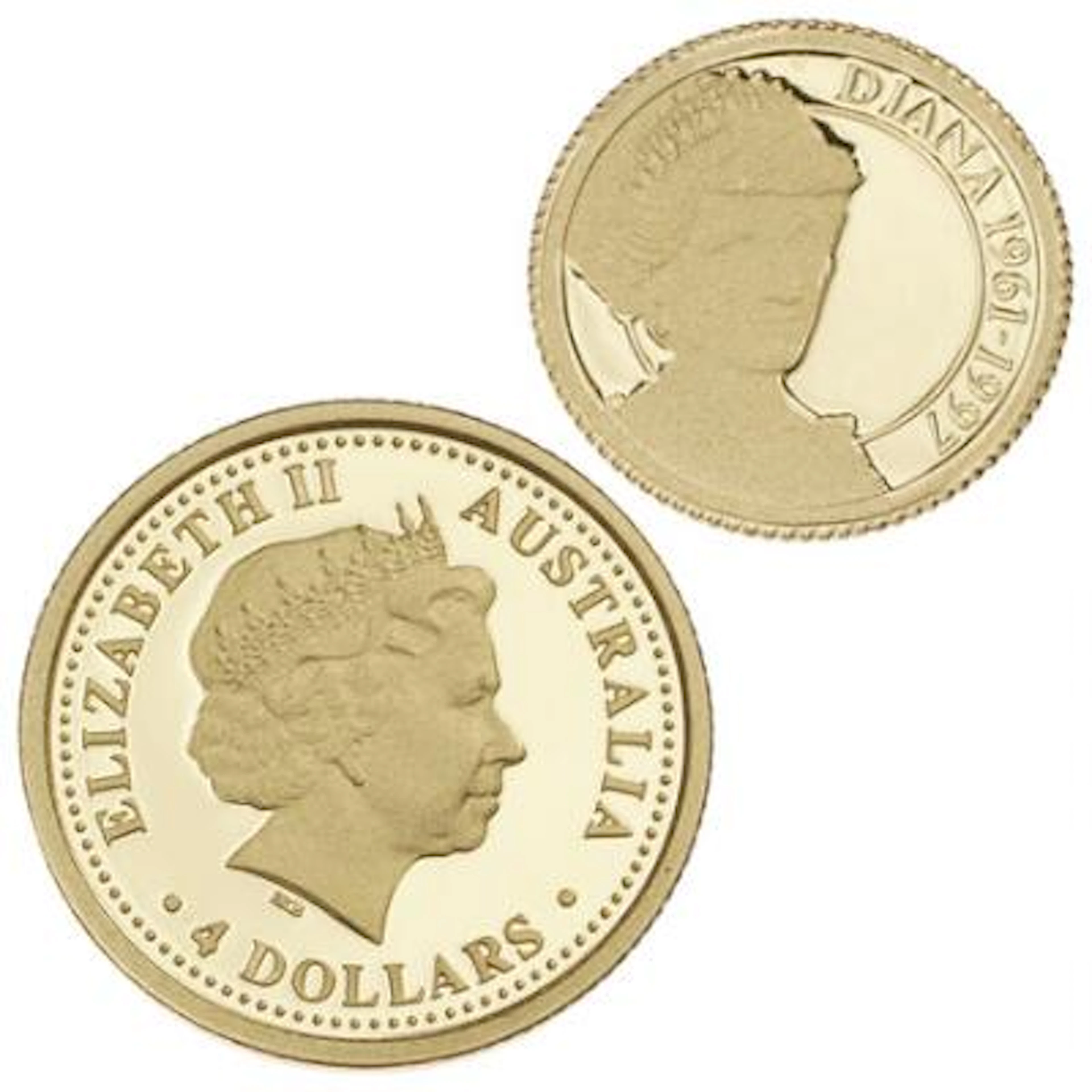 Australia, 4 Dollars 2005, Au, 1/25 oz.; Gibraltar, 1/25 Crown 2021
