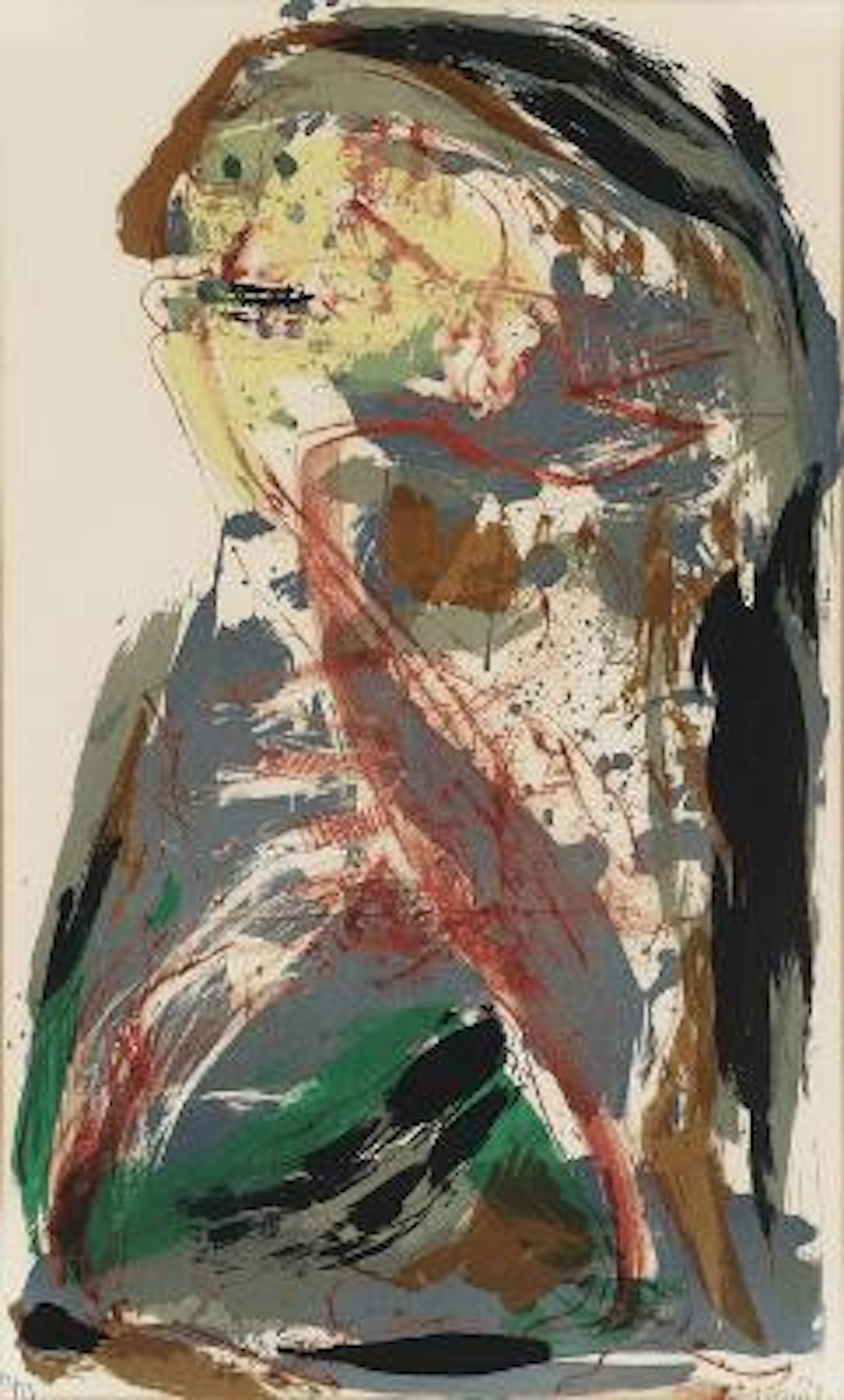 Asger Jorn: Untitled. Signed Jorn 70, 19/75. Lithograph in colours.