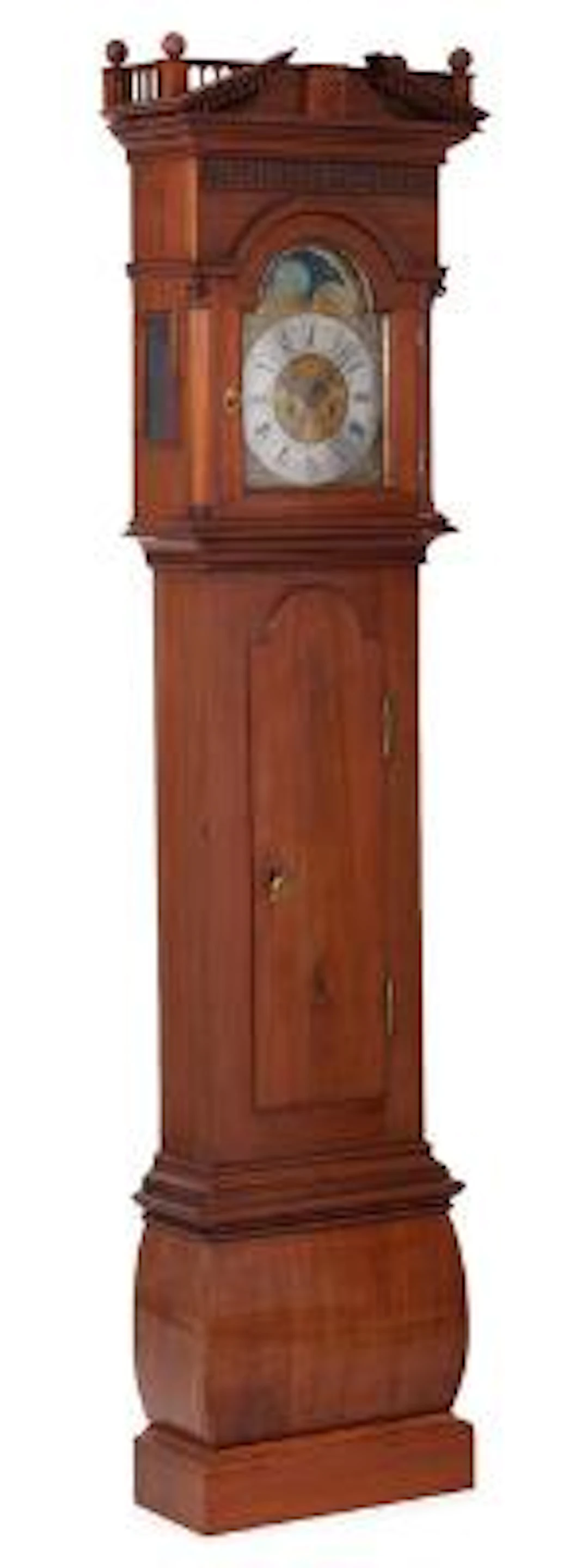 Lorenz Nielsen: A Danish Louis XVI longcase clock in mahogany case.