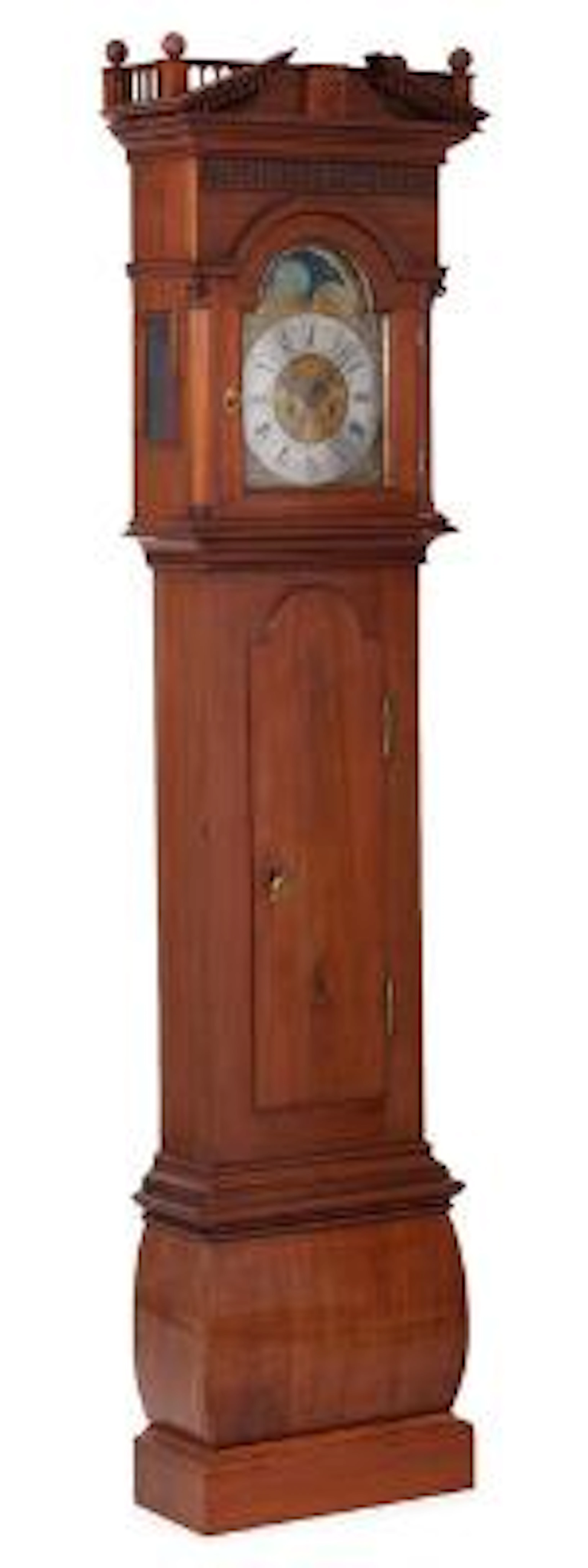 Lorenz Nielsen: A Danish Louis XVI longcase clock in mahogany case.