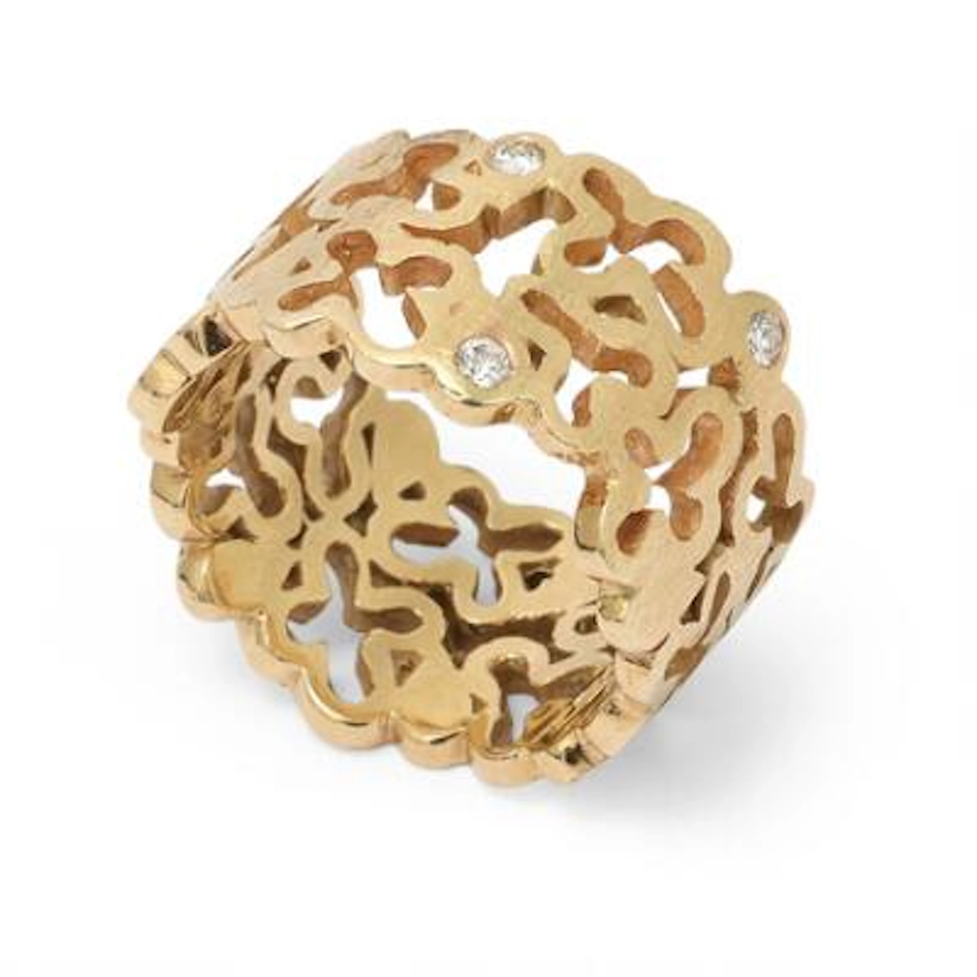 Ruben Svart: A diamond ring set with three diamonds, mounted in 14k