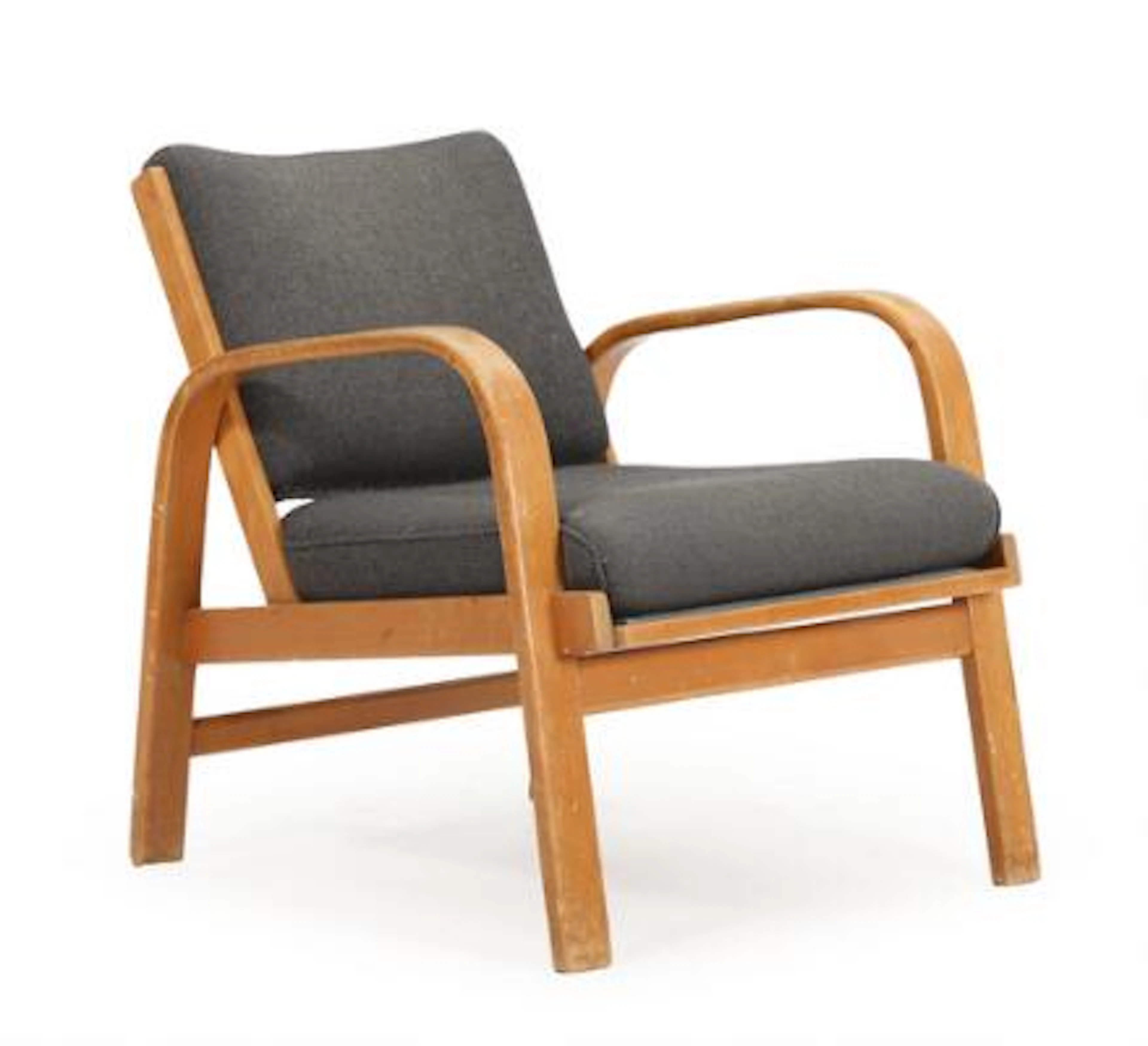 Magnus L. Stephensen: Armchair with beech frame. Seat and back upholstered