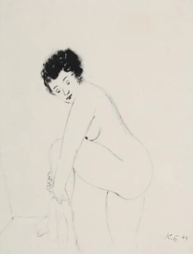 Kaj Ejstrup: Four Compositions. Signed. Ink on paper. Visible size