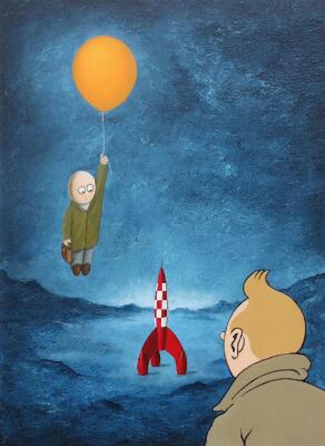 Jacob Gadd: "Dobbelt optur". Signed Jacob Gadd 14/75. Giclée print.