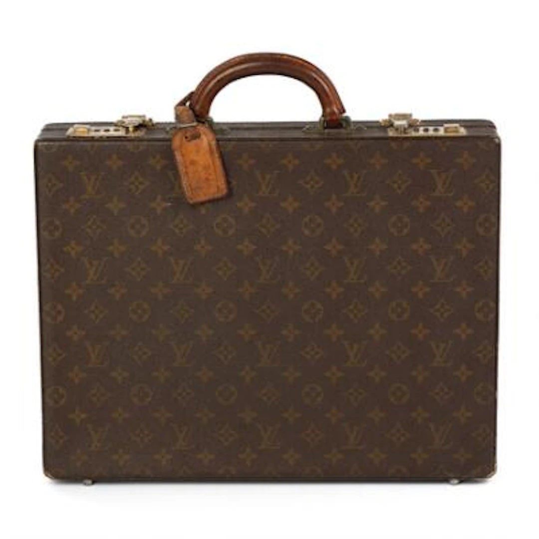 Louis Vuitton: A vintage "President" briefcase of brown monogram canvas