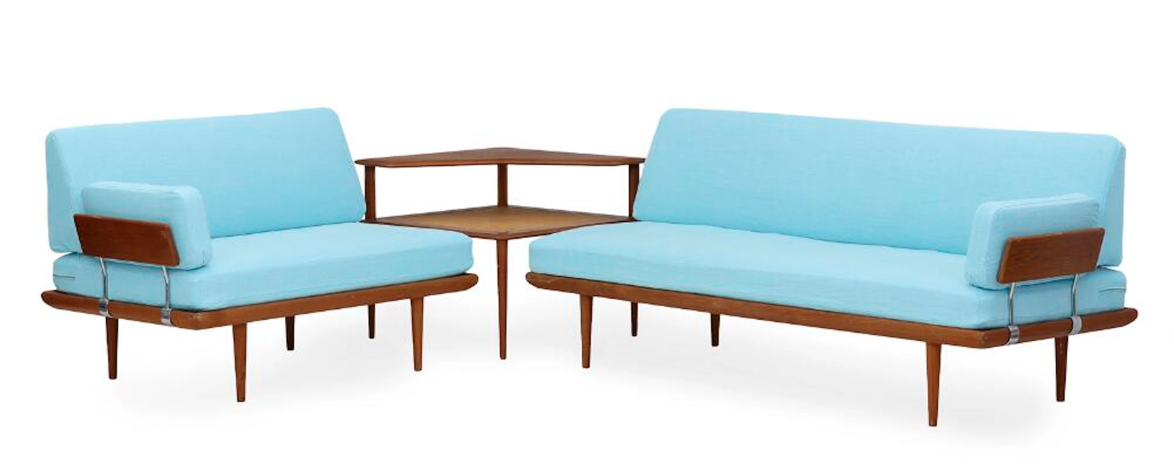 Peter Hvidt, Orla Mølgaard-Nielsen: A solid teak living room consisting