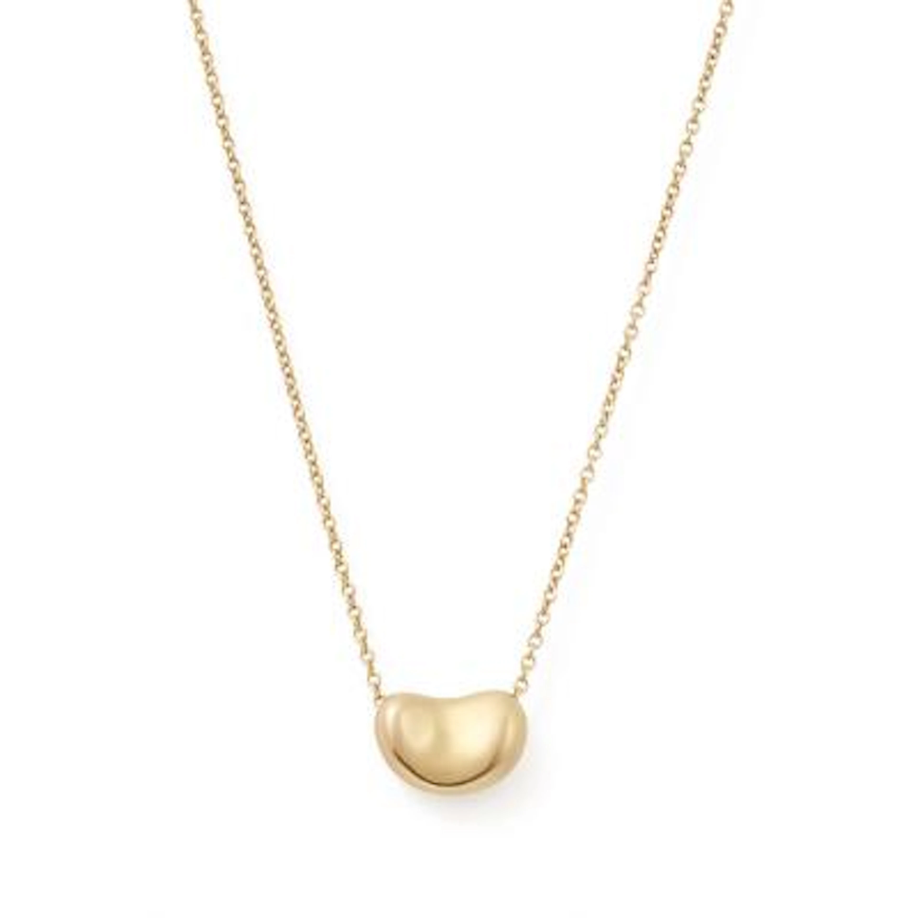 Tiffany & Co.: A "Bean" necklace set with a pendant of 18k gold. Design