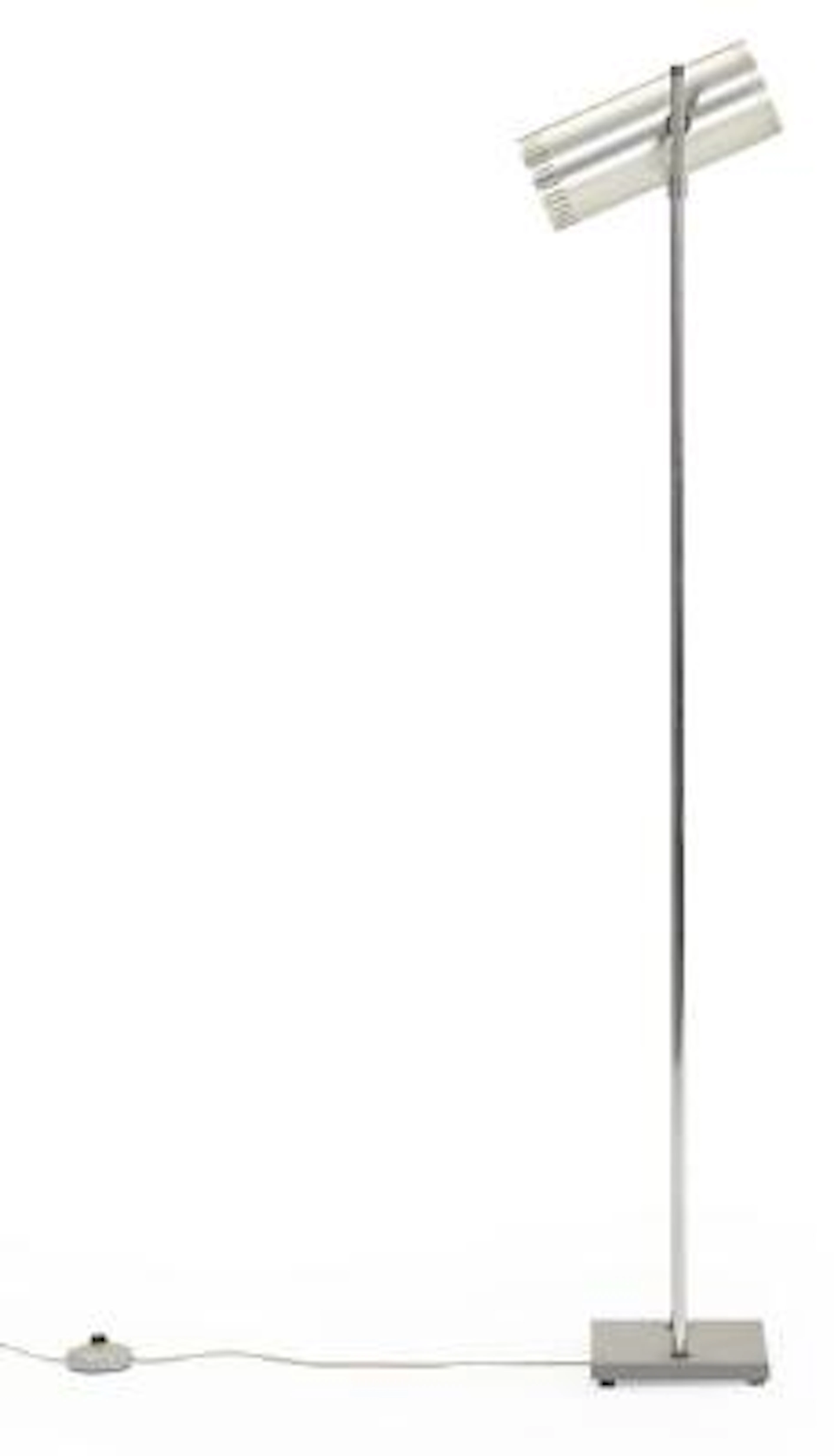 Jo Hammerborg: "Trombone". Brushed aluminium and chromed steel floor