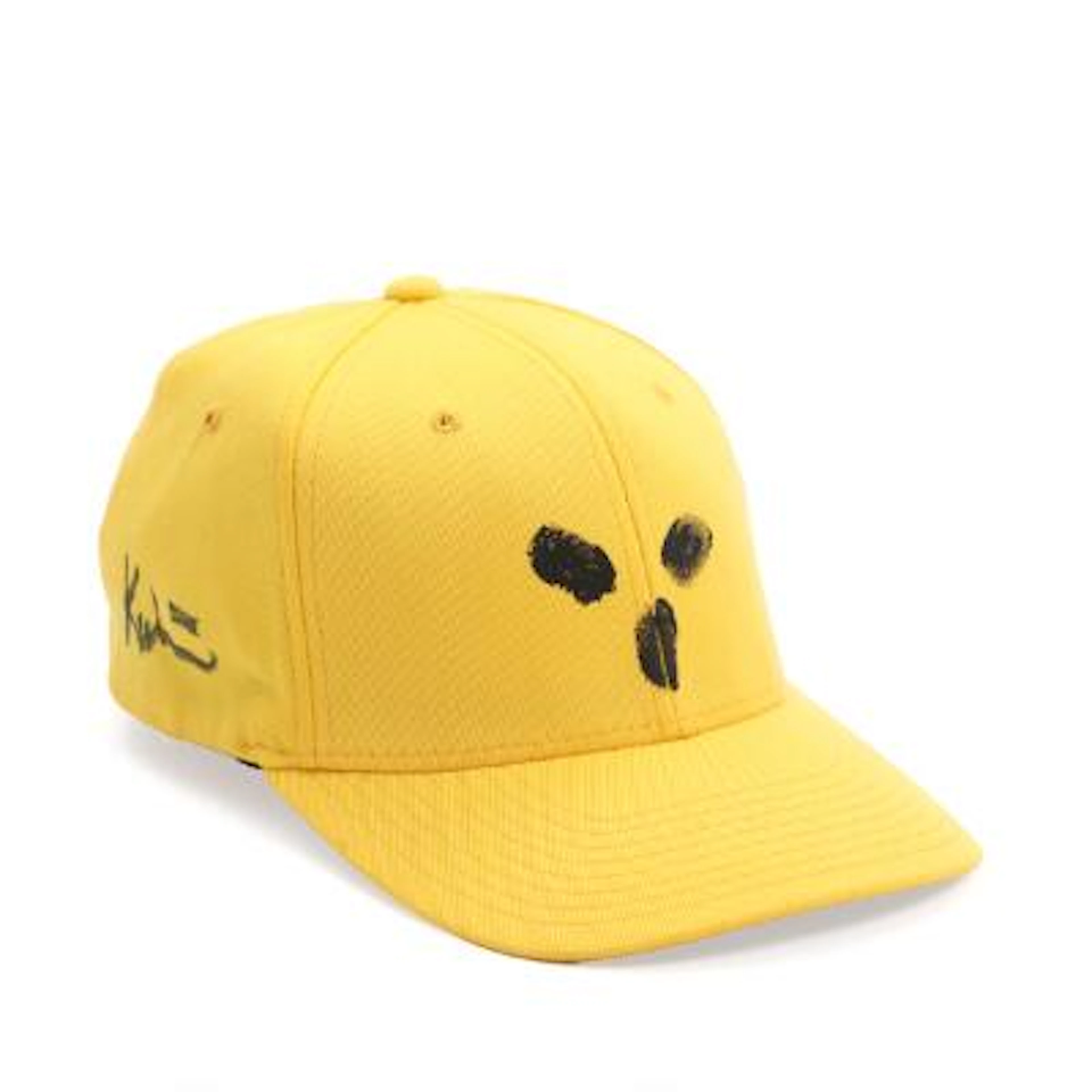 Michael Kvium: Fingerprint. Signed Kvium. A yellow coloured cap, decorated